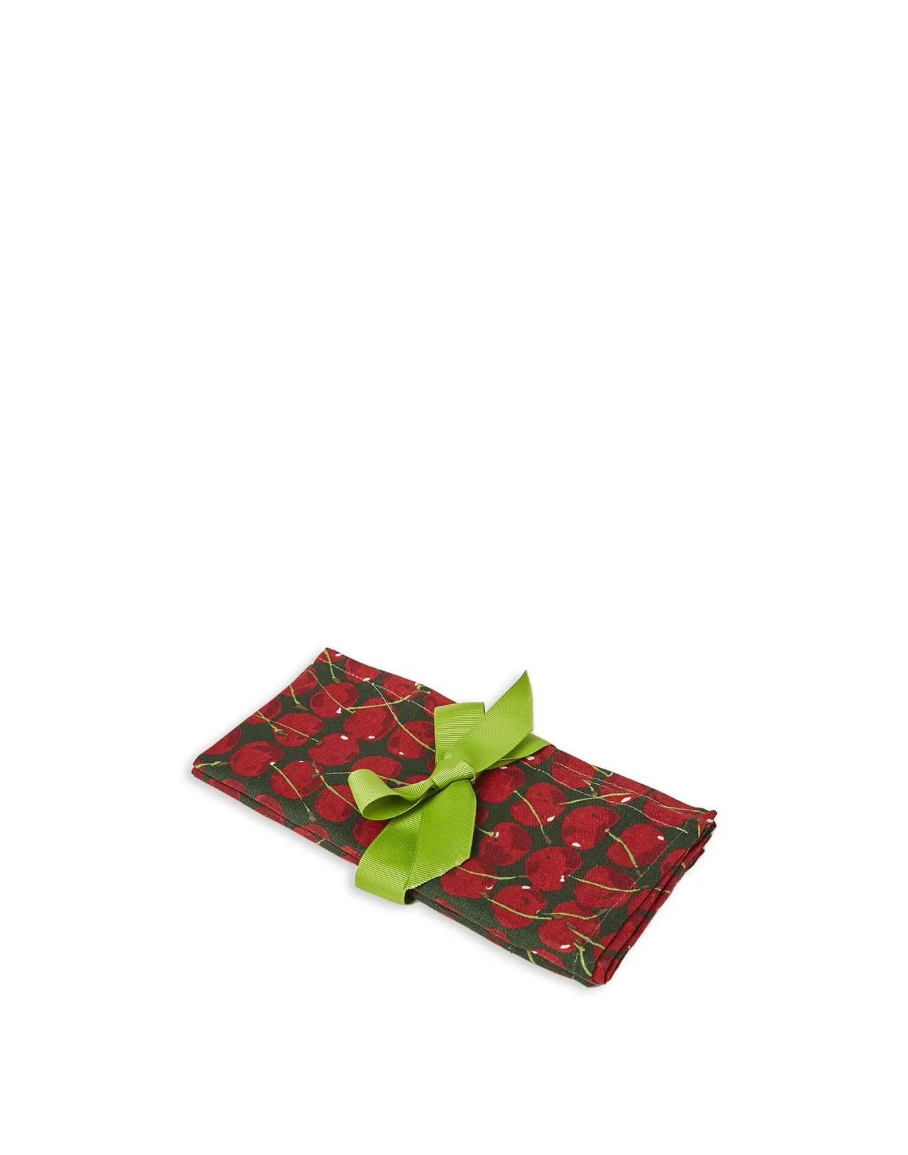 Store La DoubleJ Large Napkins Set Of 2Cherries Verde in Linen