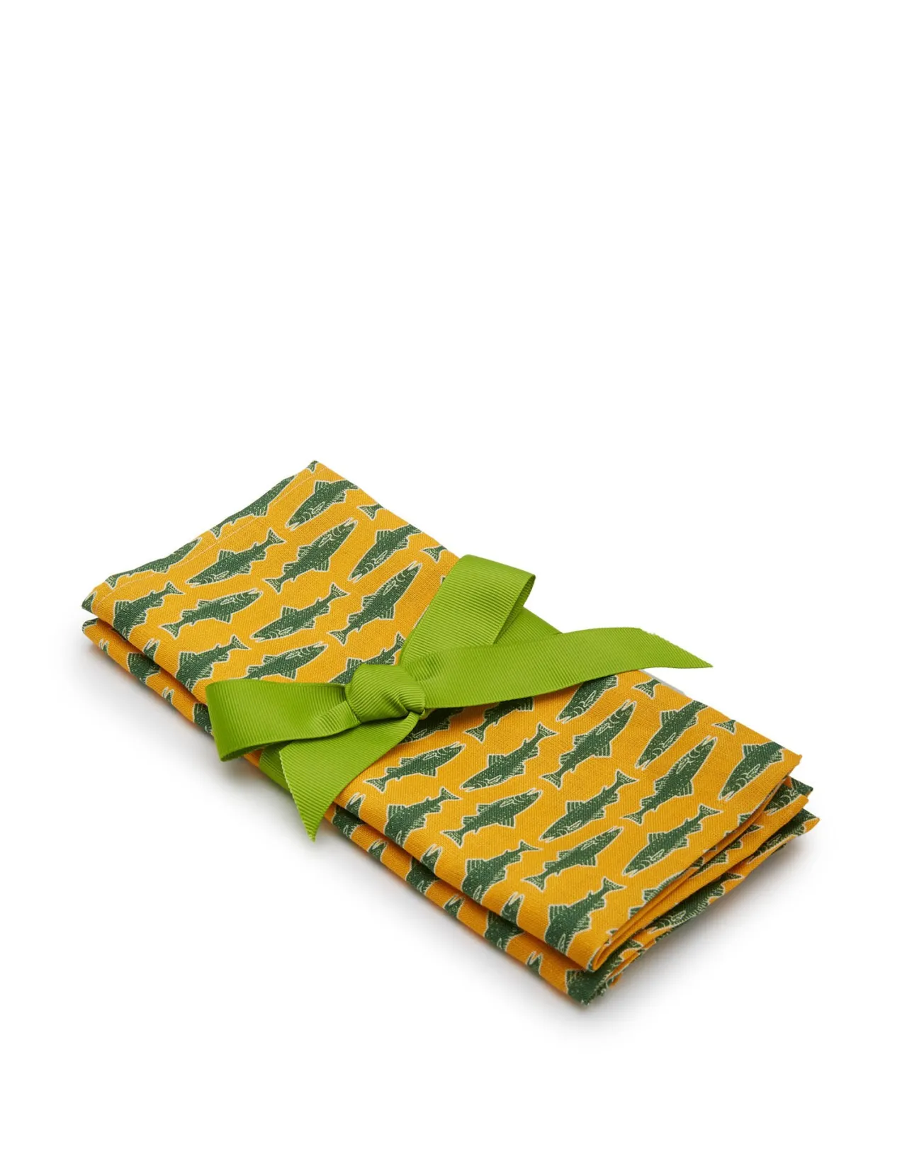 Cheap La DoubleJ Large Napkins Set Of 2Como Fish Yellow Small in Linen