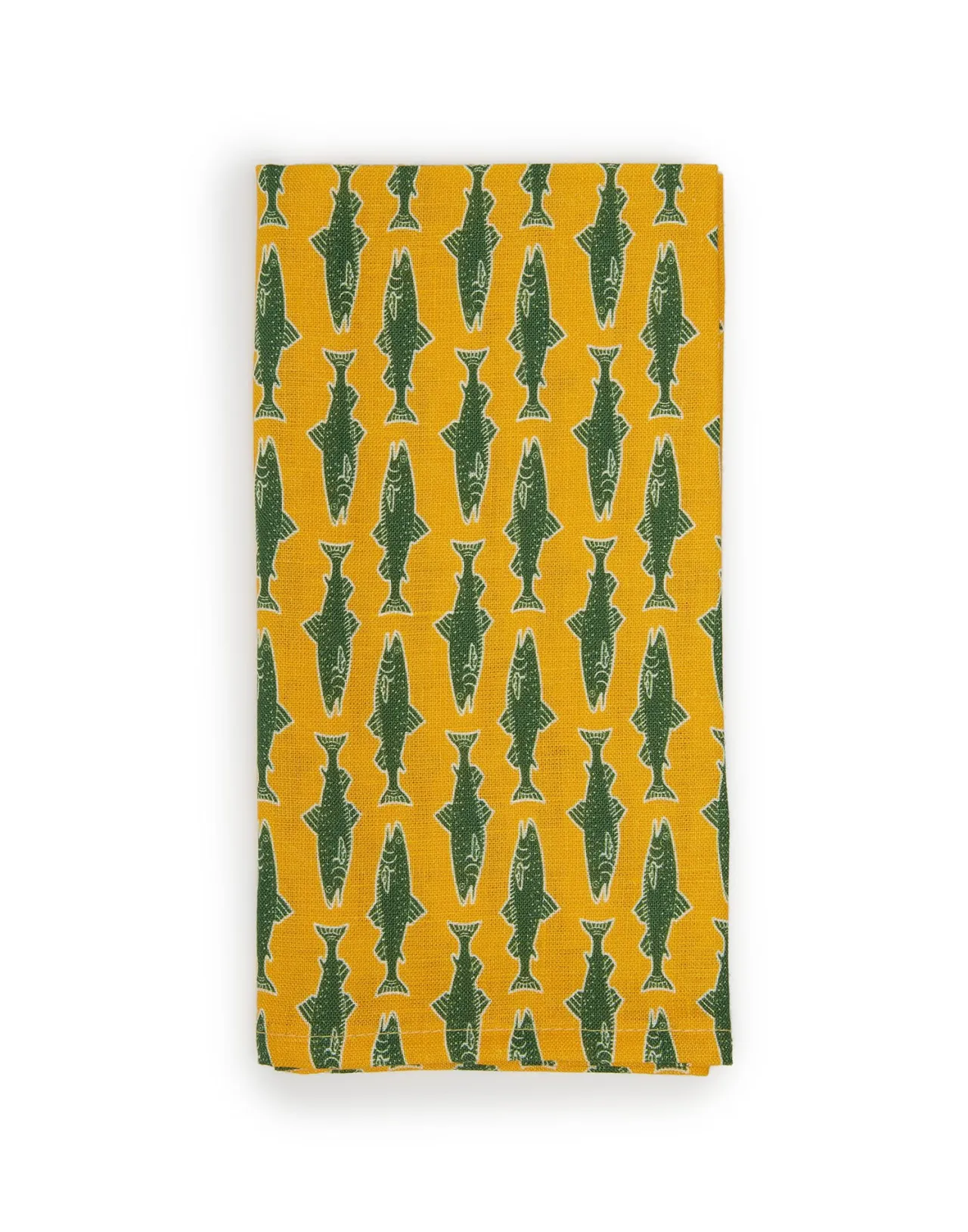 Cheap La DoubleJ Large Napkins Set Of 2Como Fish Yellow Small in Linen
