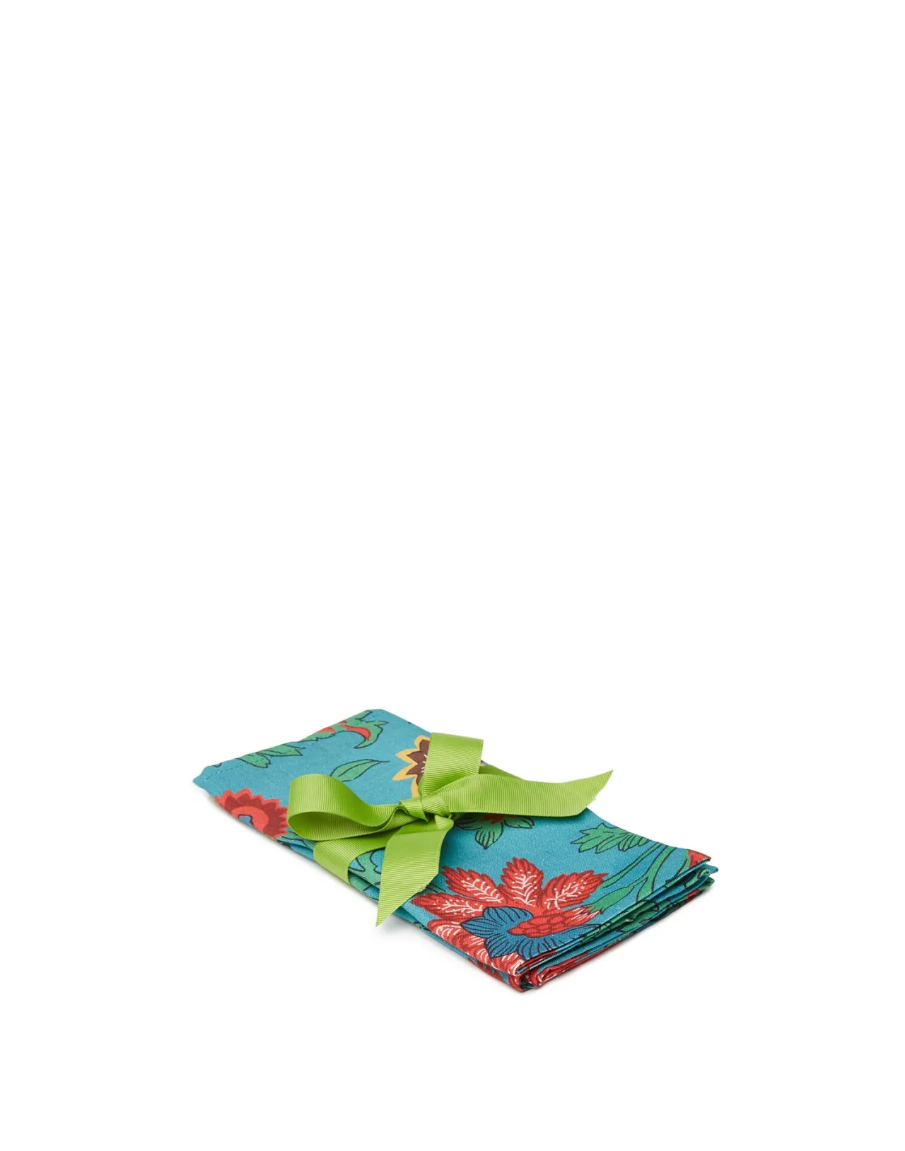 Discount La DoubleJ Large Napkins Set Of 2Dragon Flower Turchese in Linen