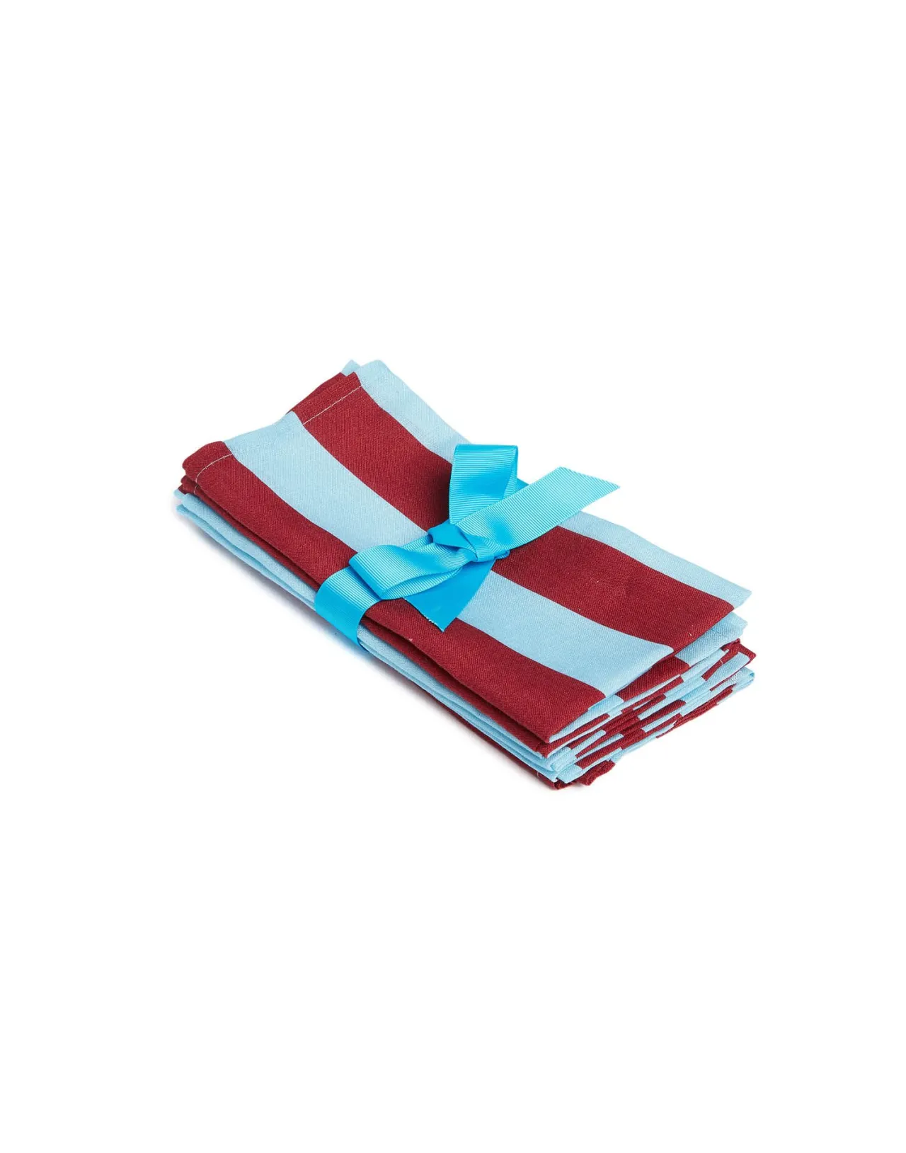 Discount La DoubleJ Large Napkins Set of 6Riga Bordeaux - Azzurro in Linen