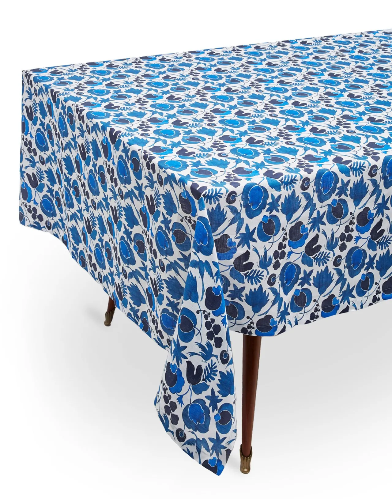 Online La DoubleJ Large TableclothWildbird Blu in Linen