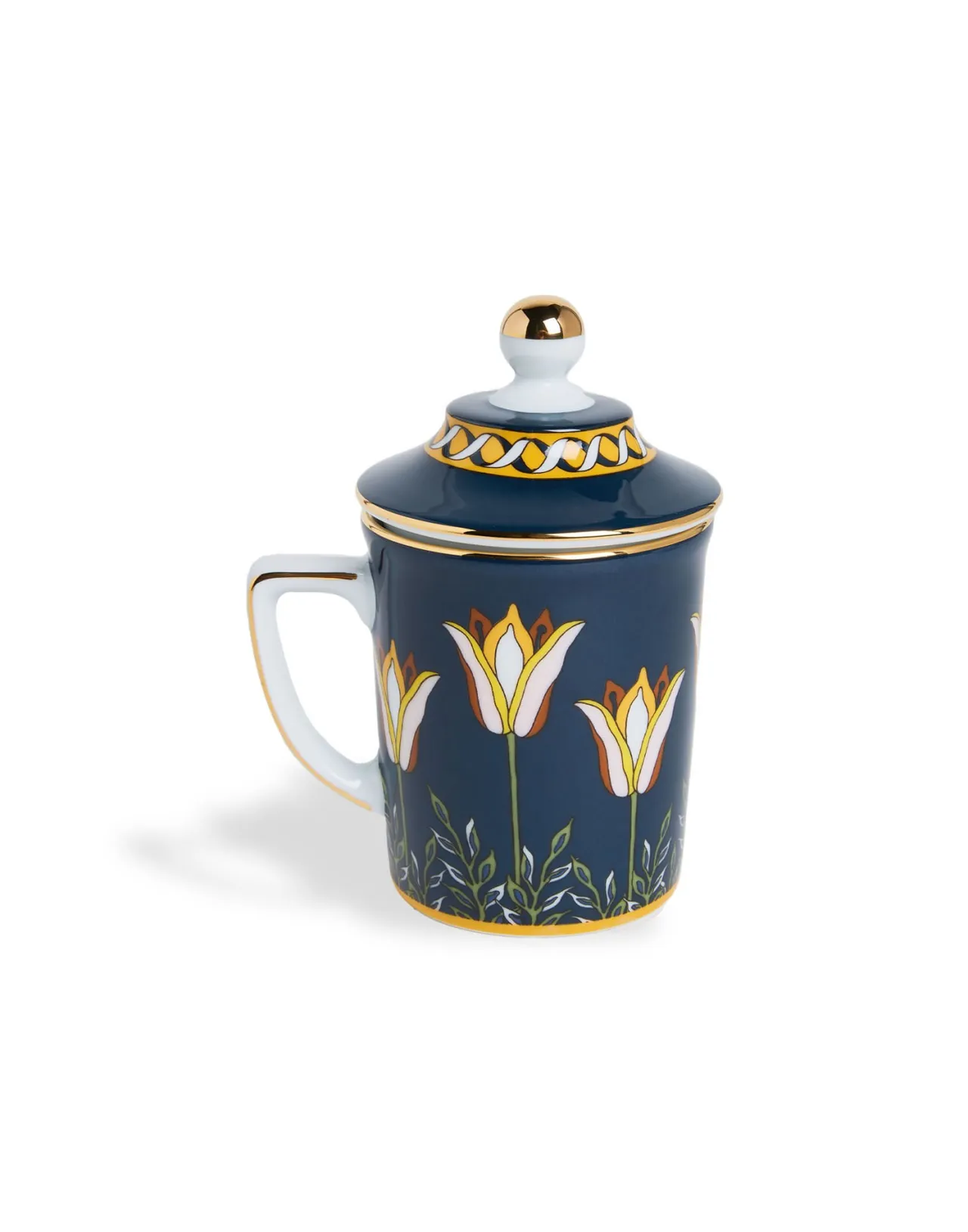 Best Sale La DoubleJ Lidded MugTyrrhenia Tulyps in Porcelain