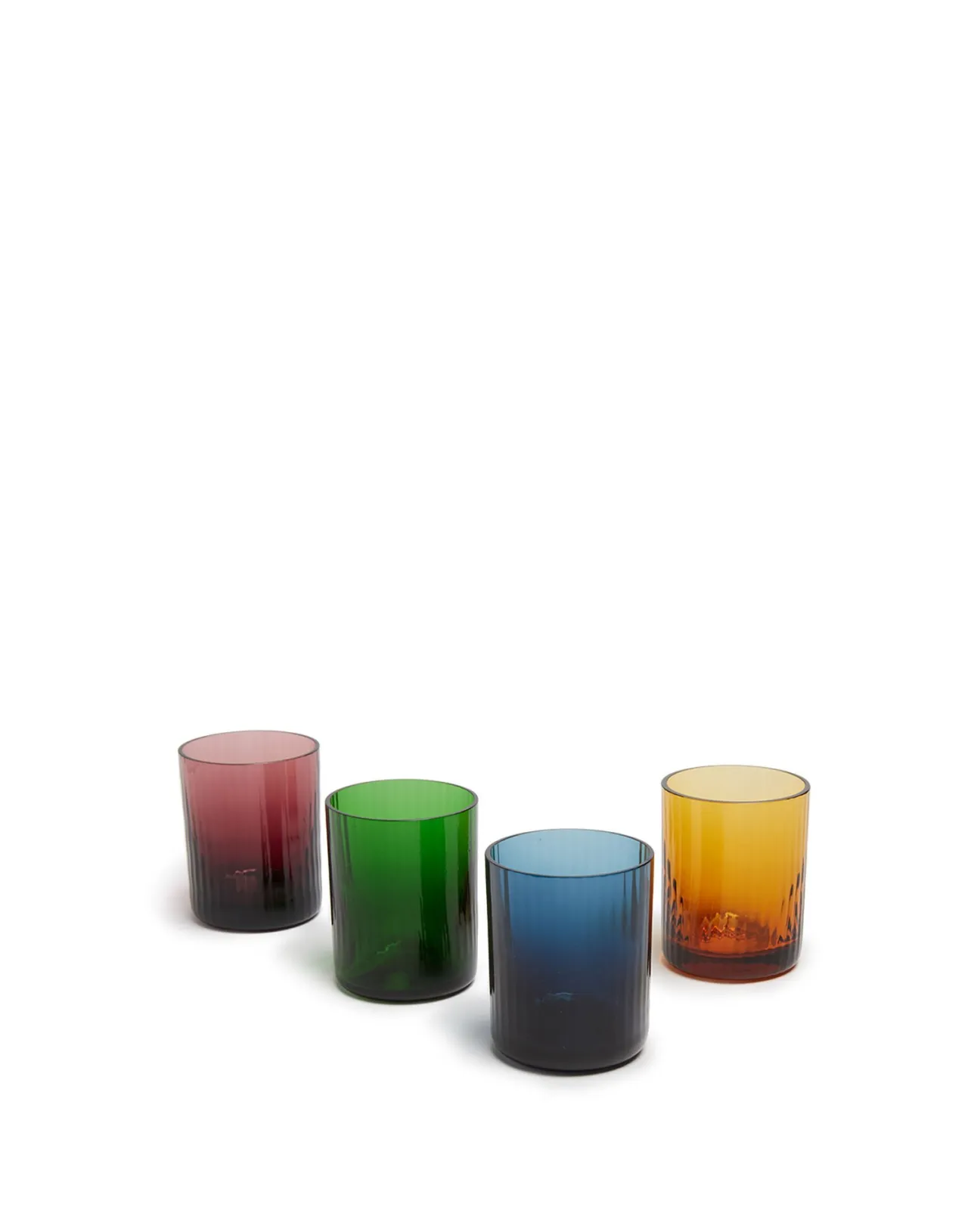 Clearance La DoubleJ Liquor Glass Set of 4Misty Rainbow Mix in Glass