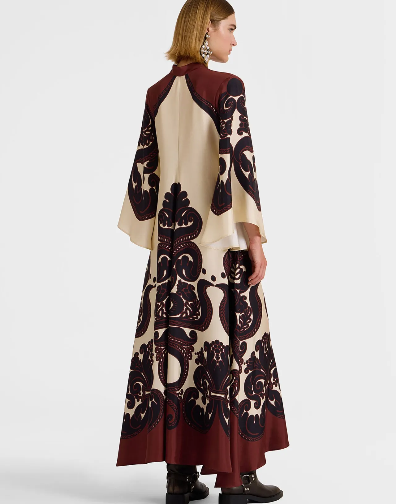 Store La DoubleJ Magnifico DressCorsini Placée Cream in Silk Twill