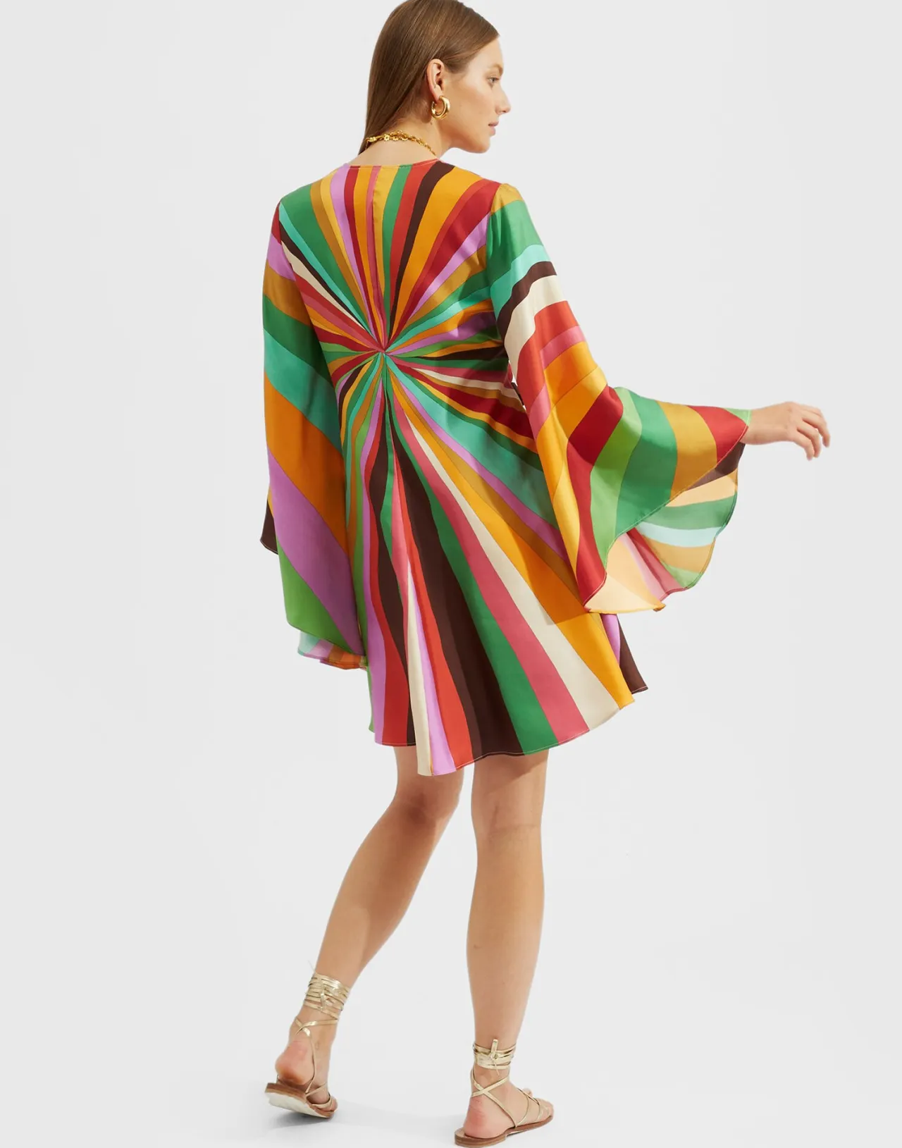 Online La DoubleJ Mini Magnifico DressRainbow in Twill Silk