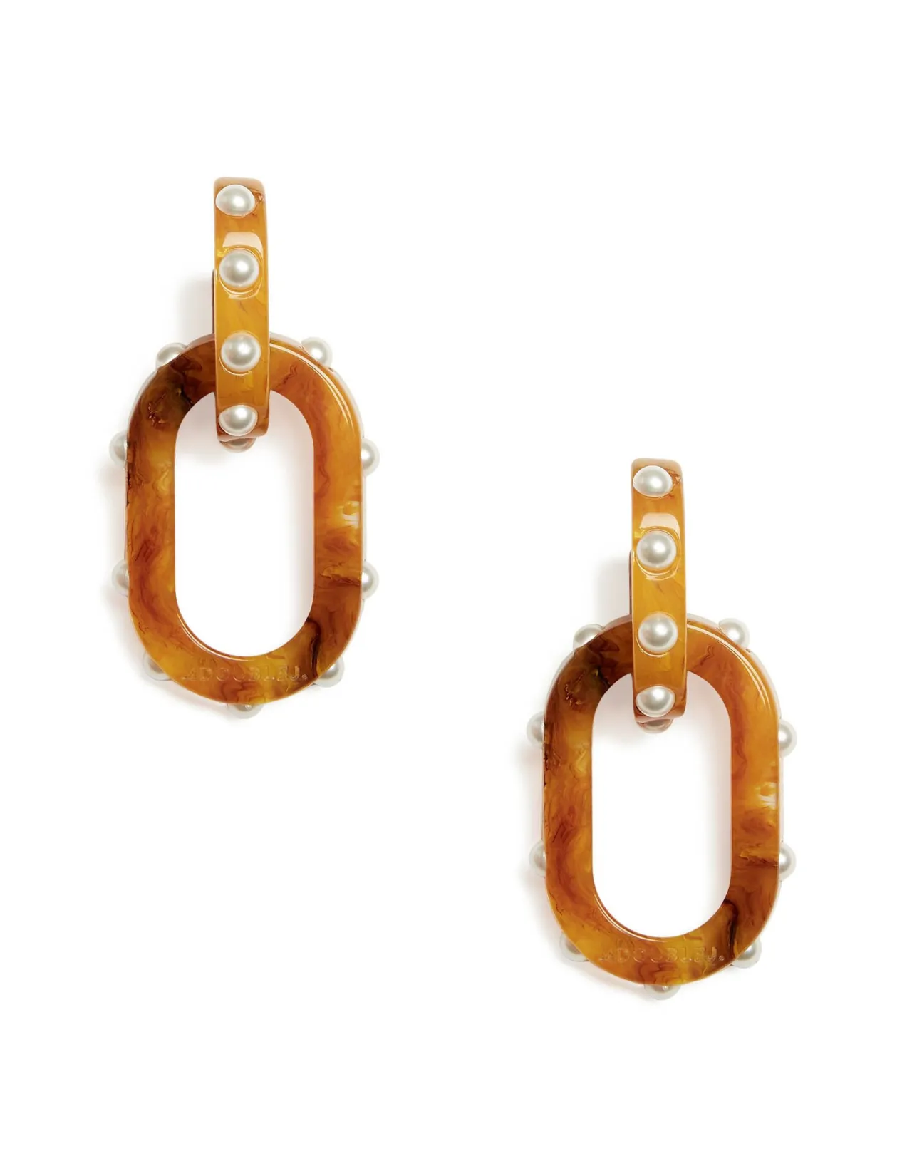 Outlet La DoubleJ Nefertiti Double EarringsSolid Rust in Acrylic Resin