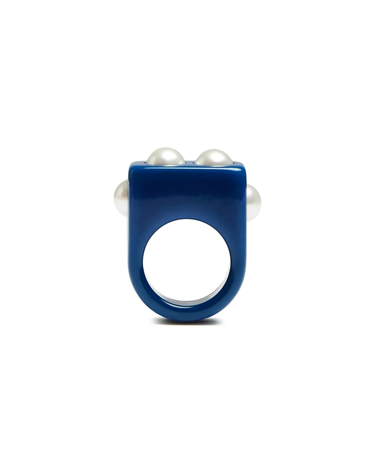 Clearance La DoubleJ Nefertiti RingSolid Royal Blue in Acrylic Resin