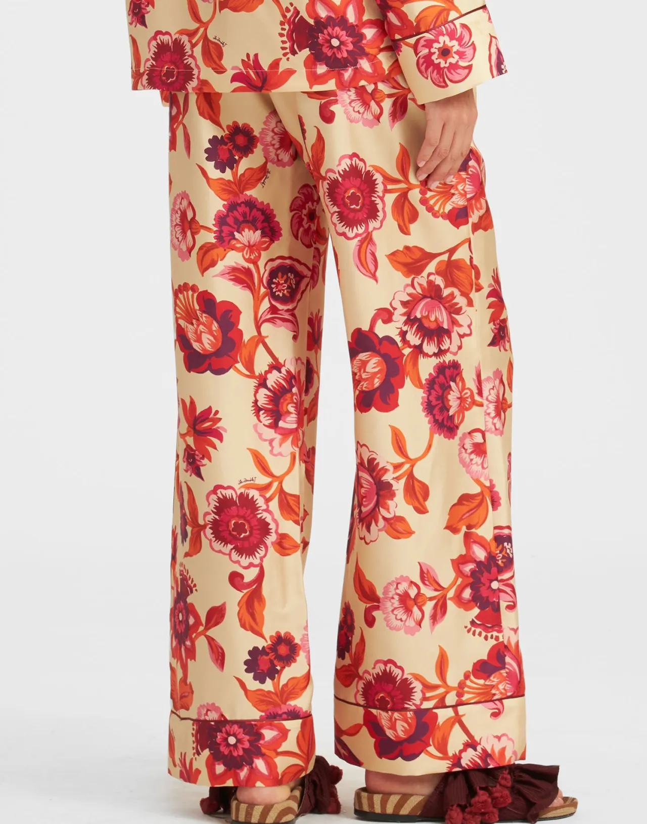 Outlet La DoubleJ Pajama PantsHottie Cream in Silk Twill