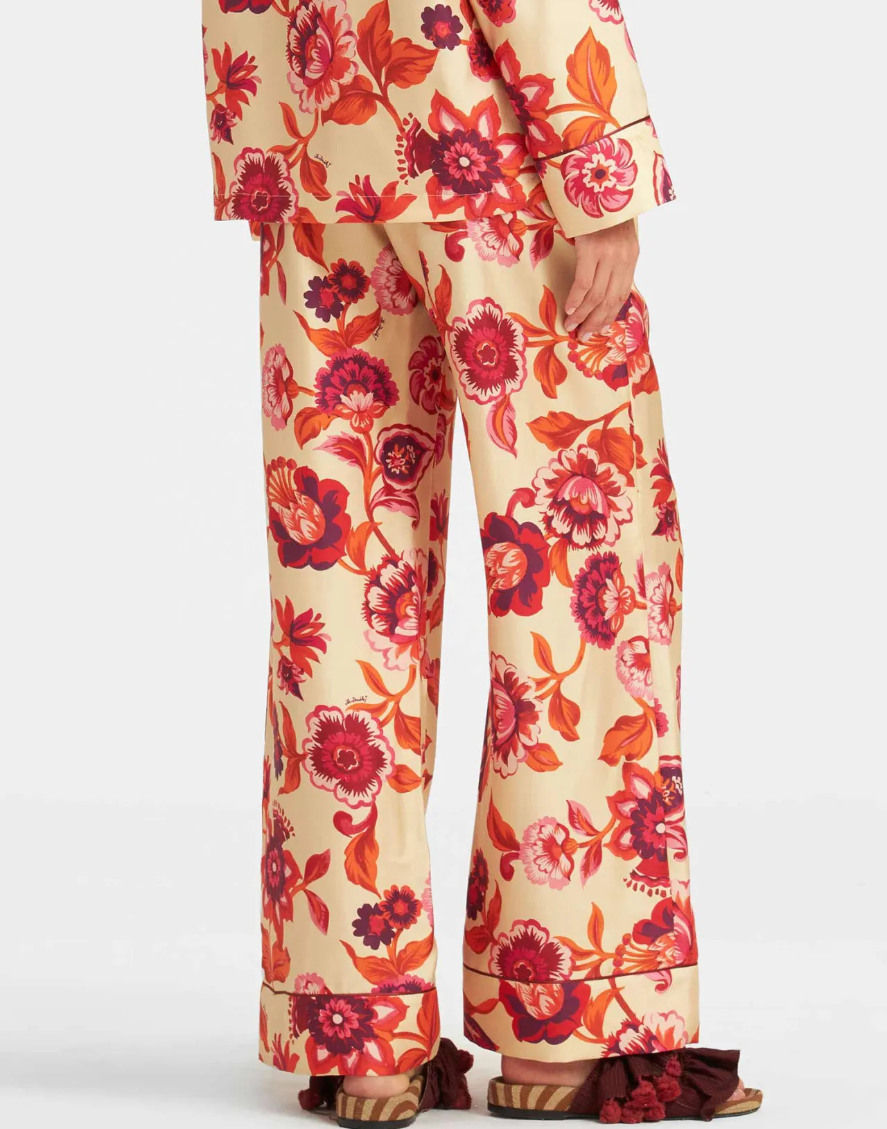 Outlet La DoubleJ Pajama PantsHottie Cream in Silk Twill