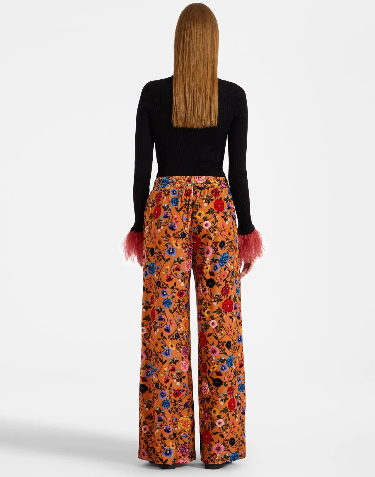 Cheap La DoubleJ Palazzo PantsBotticelli Rust in Velvet Stretch