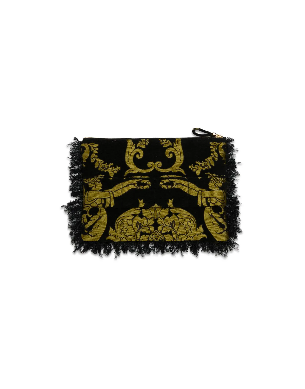 Hot La DoubleJ Party PochetteCherubs Black in Jacquard With Feathers