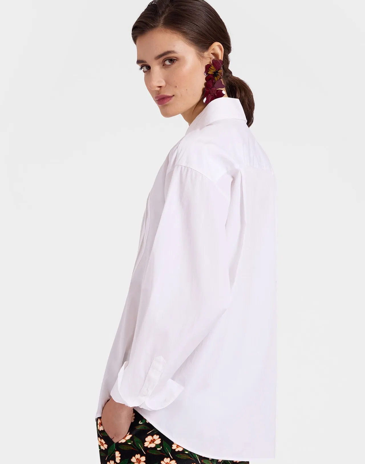 Shop La DoubleJ Peggy ShirtSolid White in Tailor Poplin