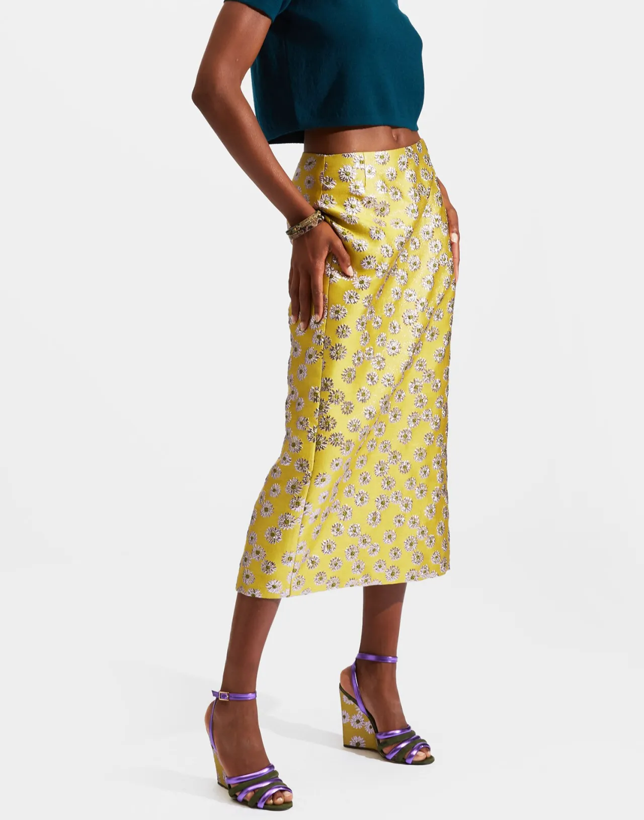 Cheap La DoubleJ Pencil SkirtMargarita in Jacquard