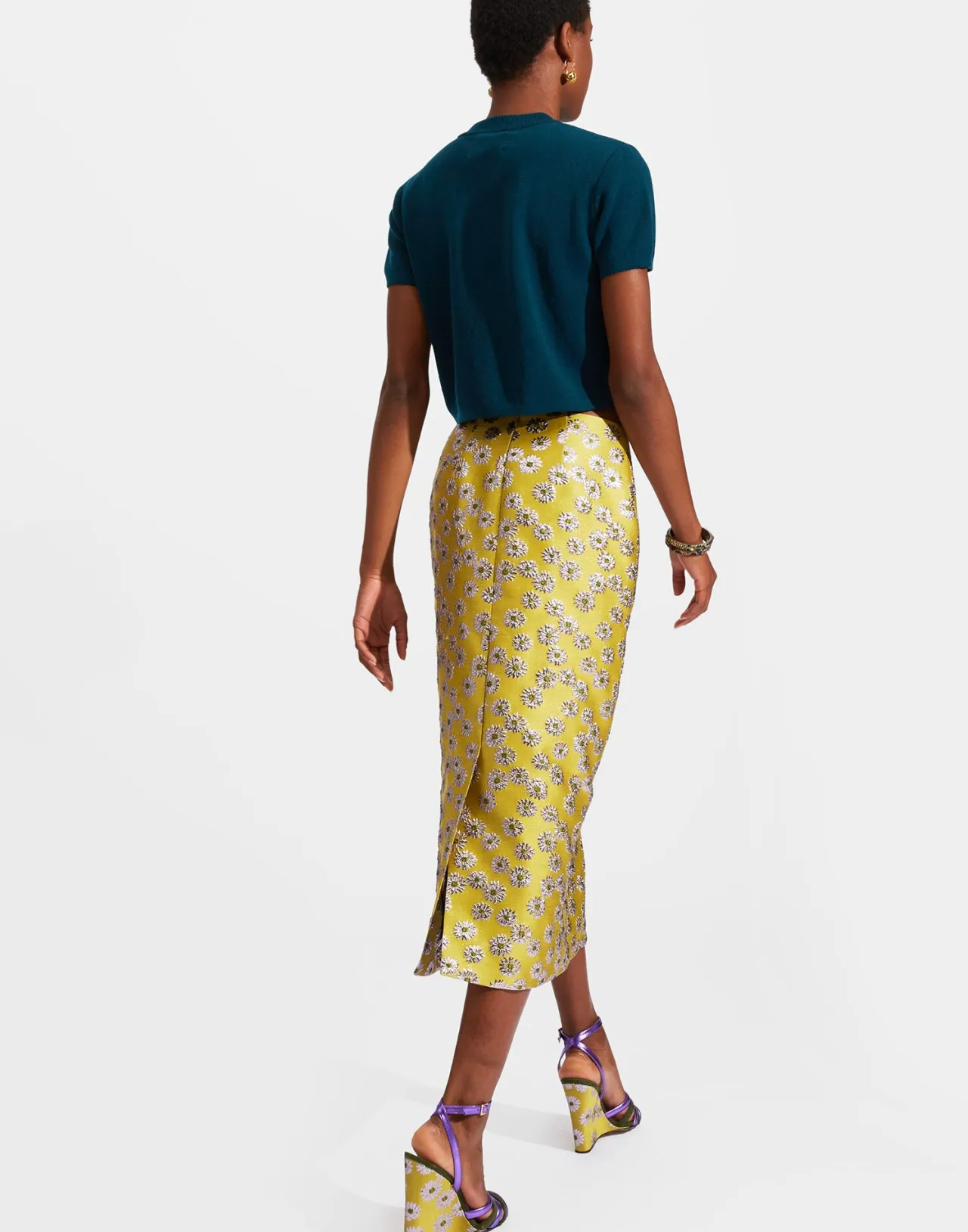 Cheap La DoubleJ Pencil SkirtMargarita in Jacquard