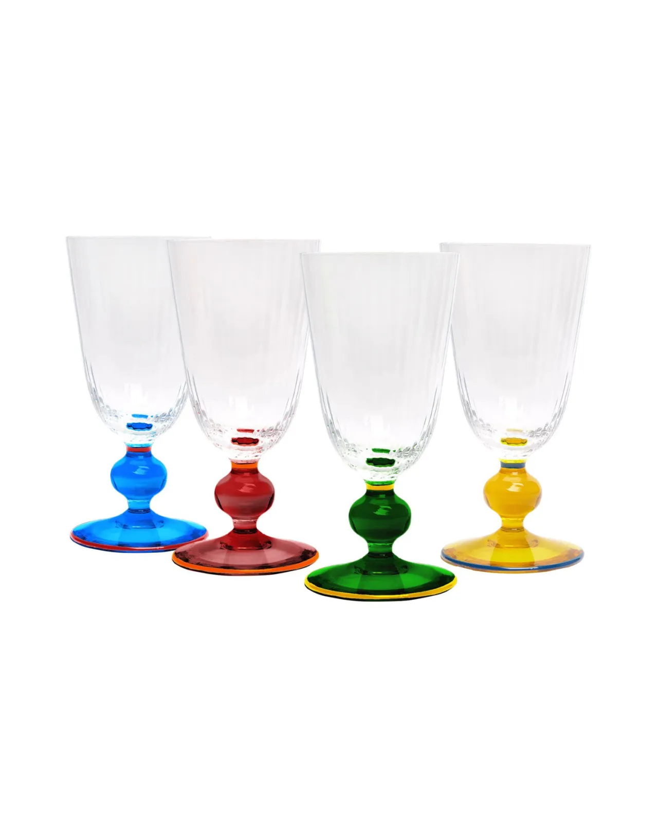 Clearance La DoubleJ Perfetto Glasses Set of 4Mixed in Murano Glass