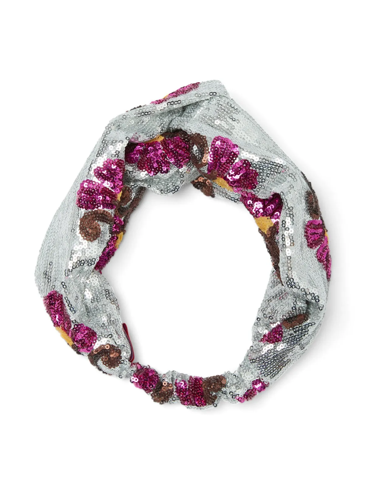 Outlet La DoubleJ Pinup HeadbandSilver in Textured Sequins