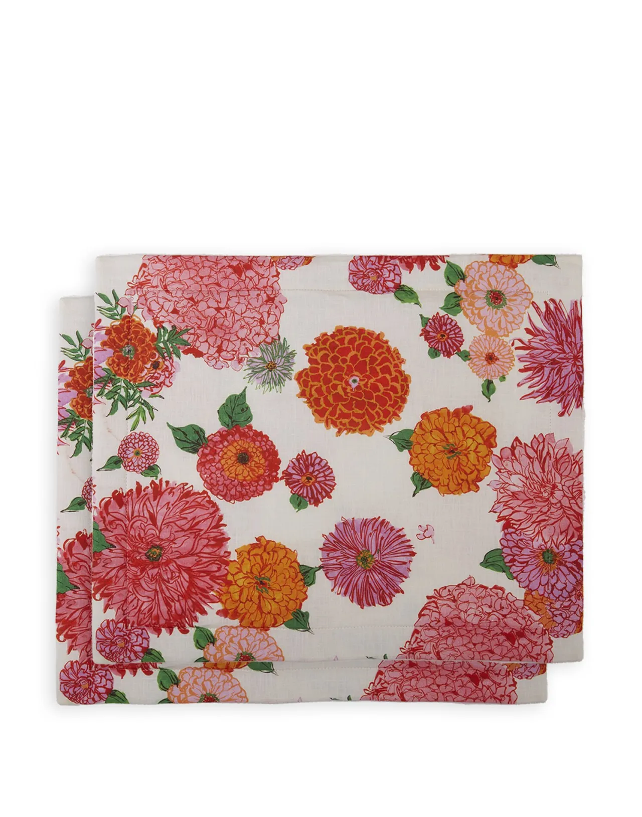 Shop La DoubleJ Placemat Set Of 2Bright Blooms in Linen