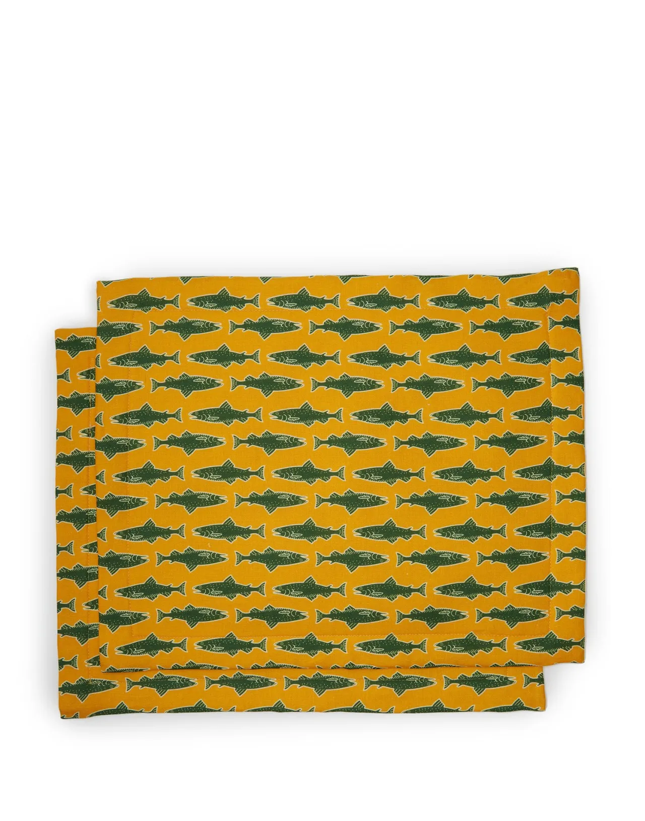 Hot La DoubleJ Placemat Set Of 2Como Fish Yellow in Linen