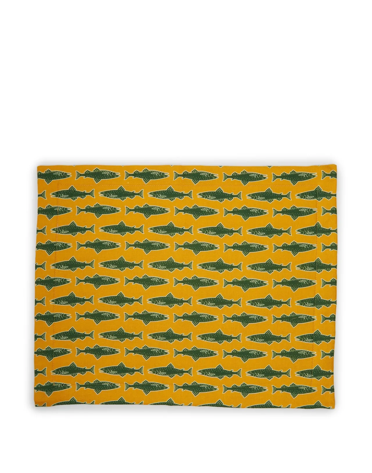 Hot La DoubleJ Placemat Set Of 2Como Fish Yellow in Linen