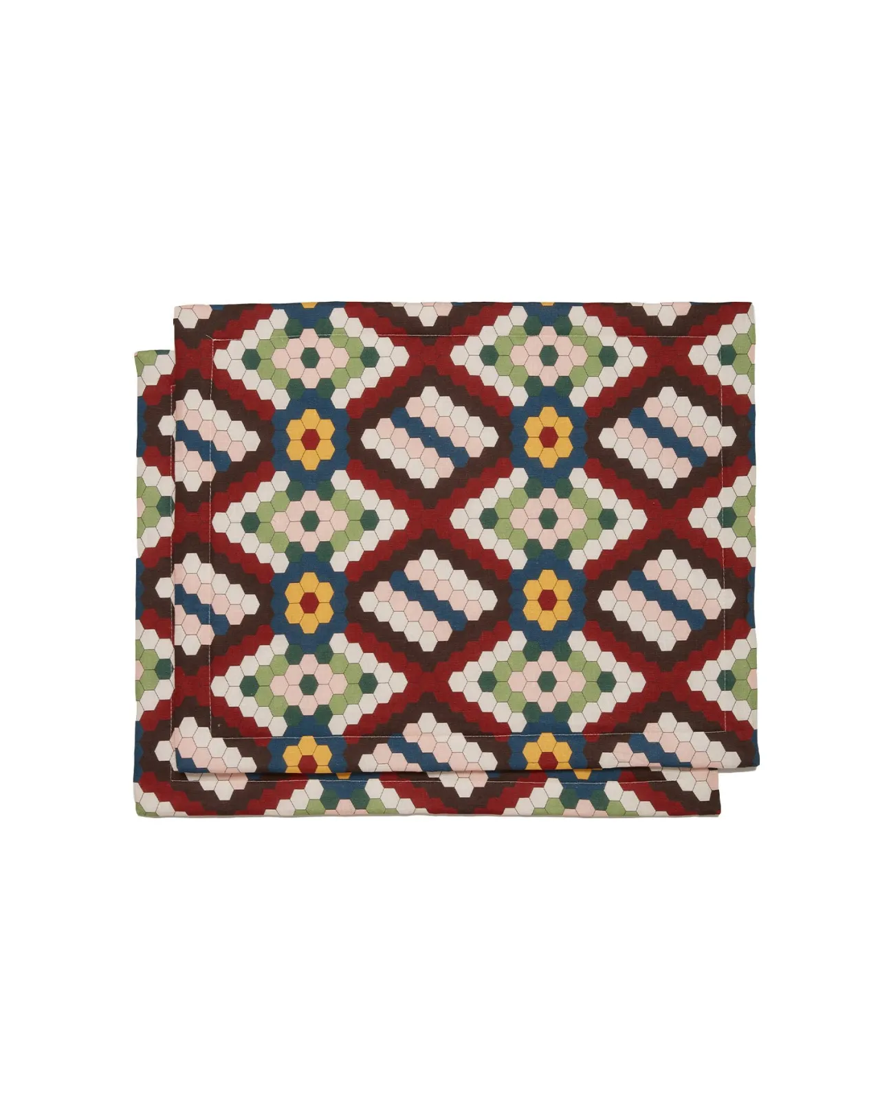 Flash Sale La DoubleJ Placemat Set Of 2Honeycomb Tiles in Linen