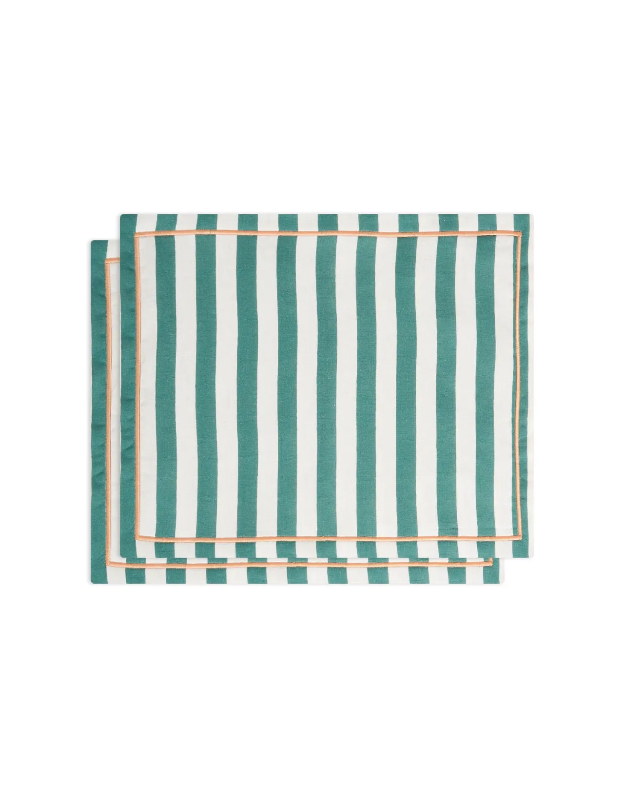 Shop La DoubleJ Placemat Set Of 2Riviera Green in Linen