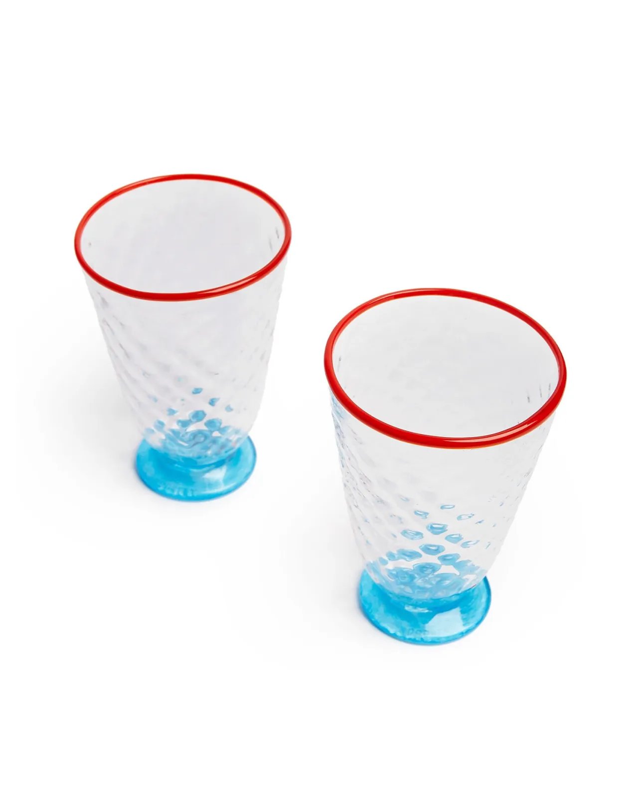 Cheap La DoubleJ Quilted Glasses Set Of 2Blue in Murano Glass