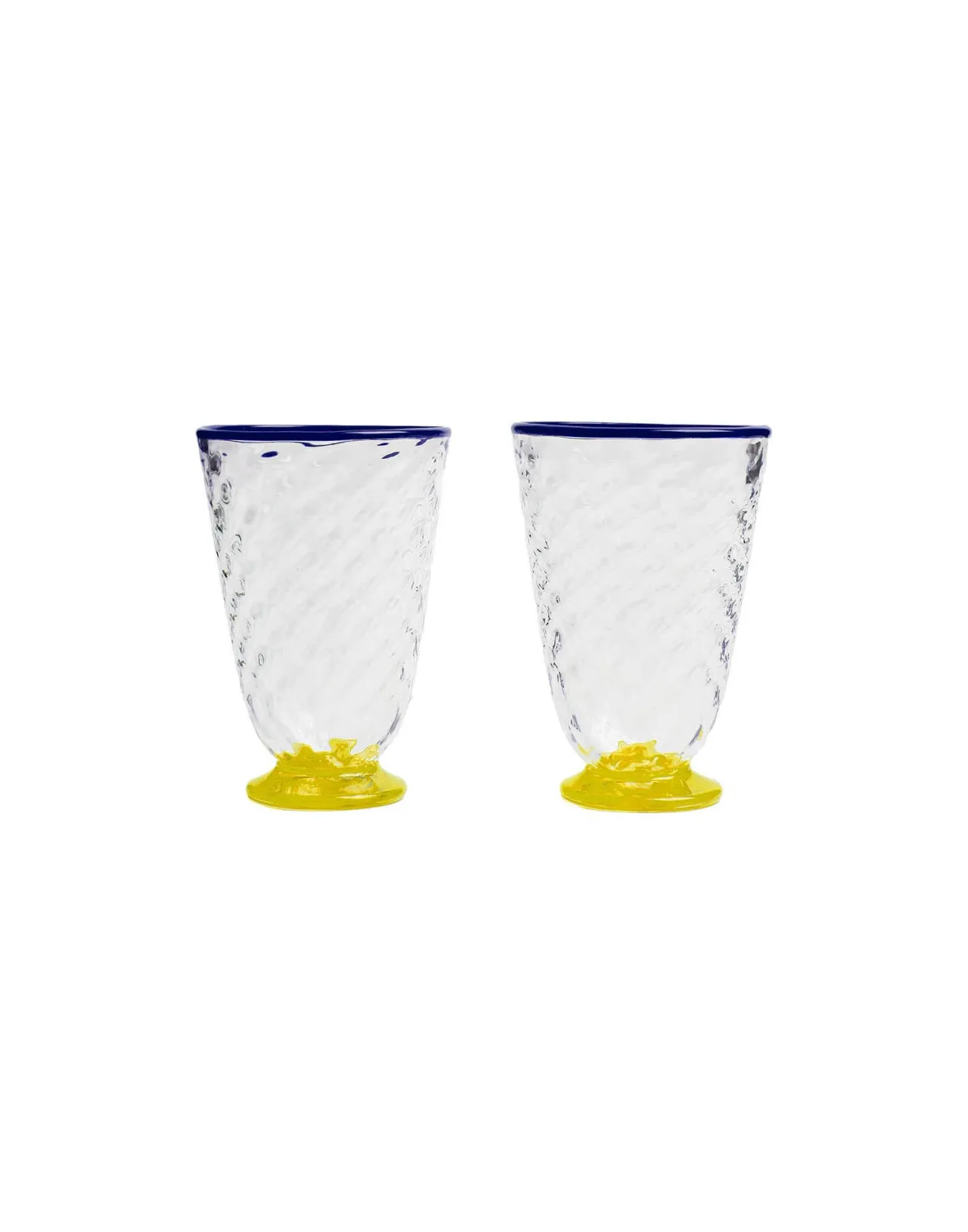 Hot La DoubleJ Quilted Glasses Set Of 2Yellow in Murano Glass