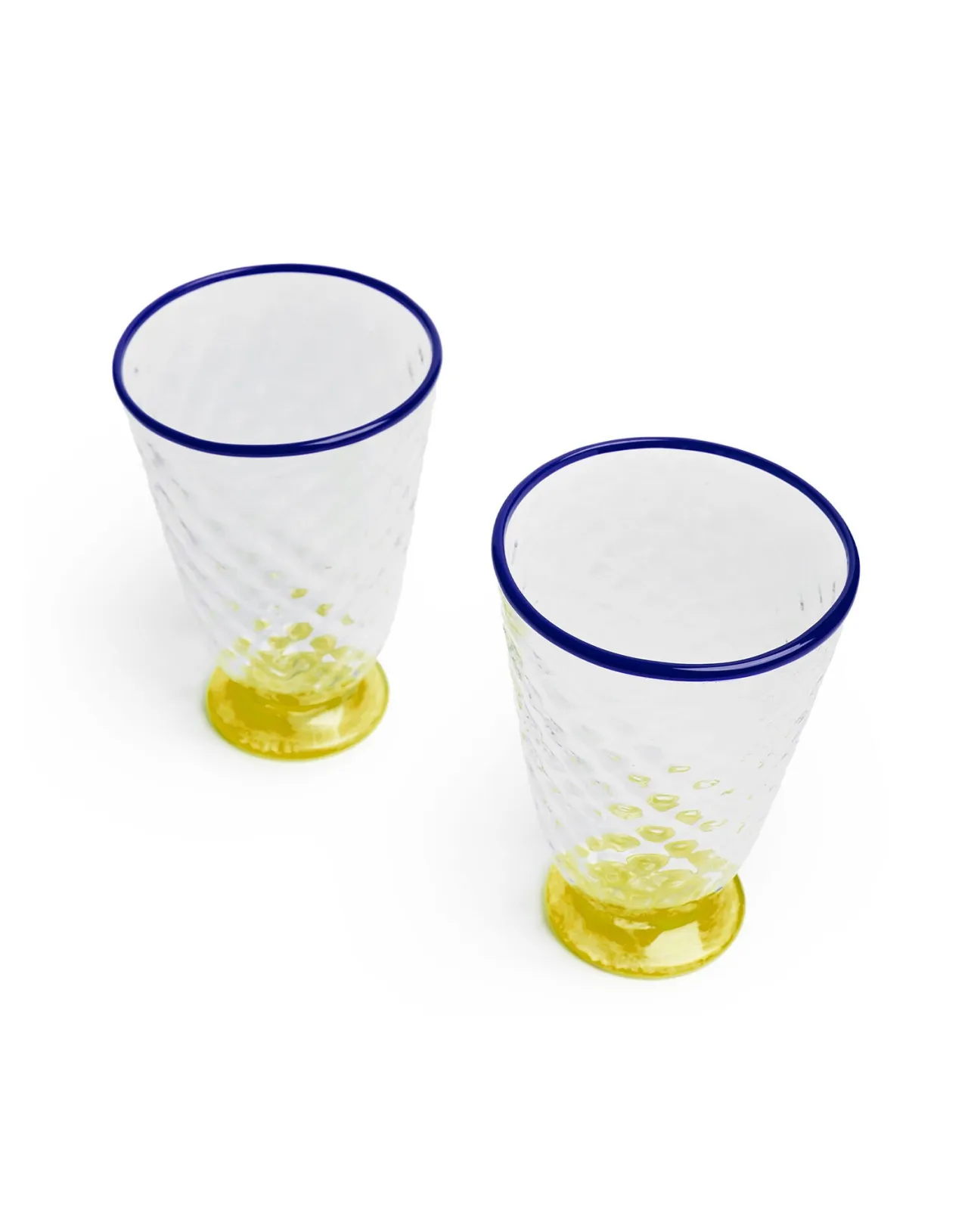 Hot La DoubleJ Quilted Glasses Set Of 2Yellow in Murano Glass