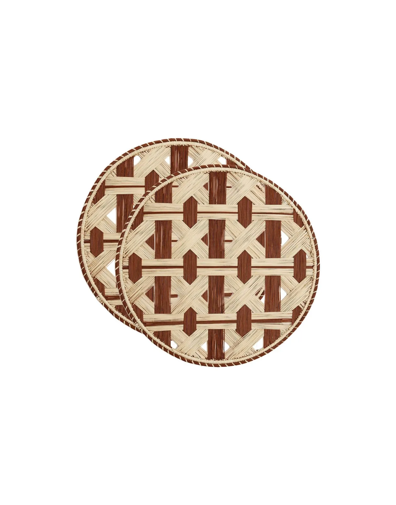 Discount La DoubleJ Raffia Placemats Set Of 2Napoli Cioccolato in Iraca