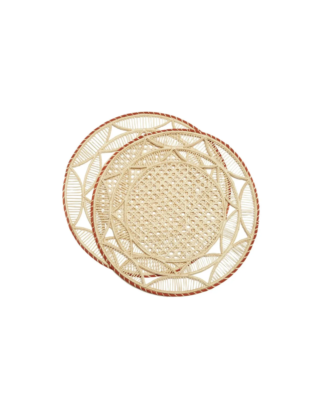 Online La DoubleJ Raffia Placemats Set Of 2Sol Brick in Raffia