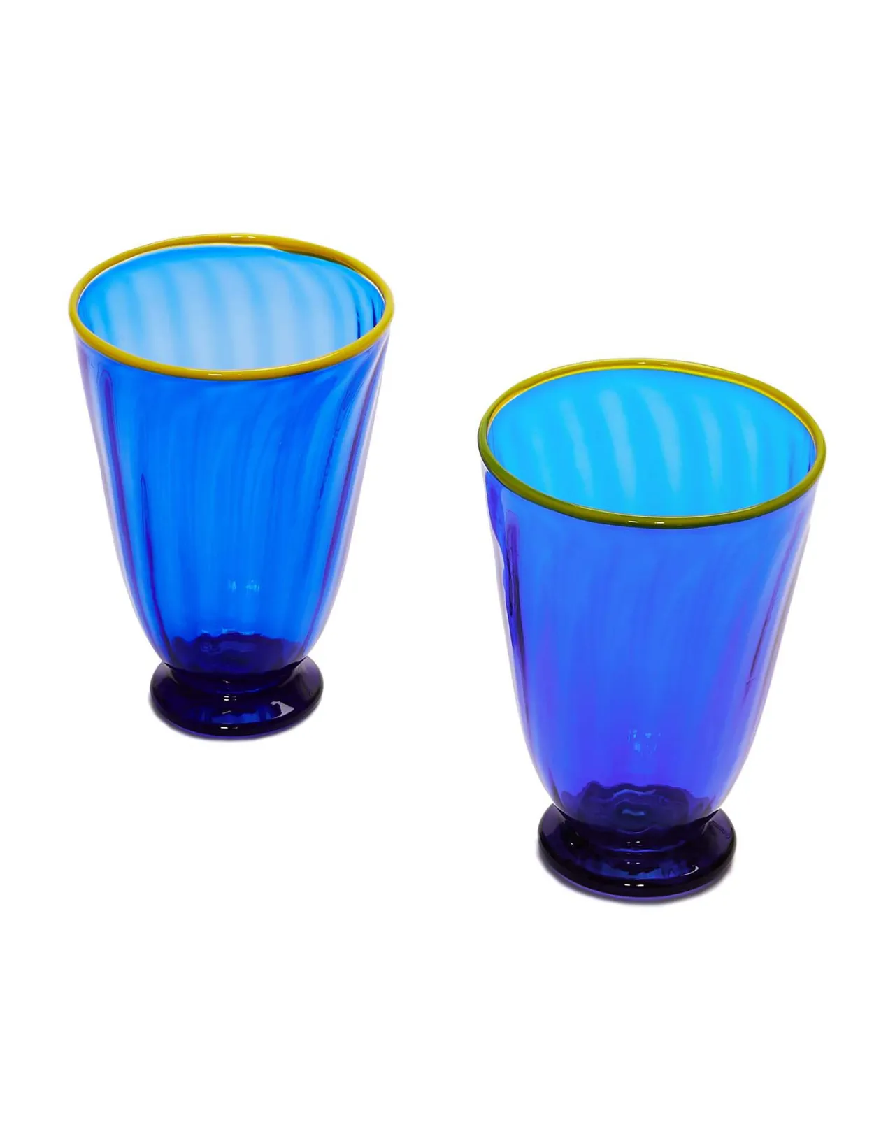 Flash Sale La DoubleJ Rainbow Glass Set of 2Blue in Glass