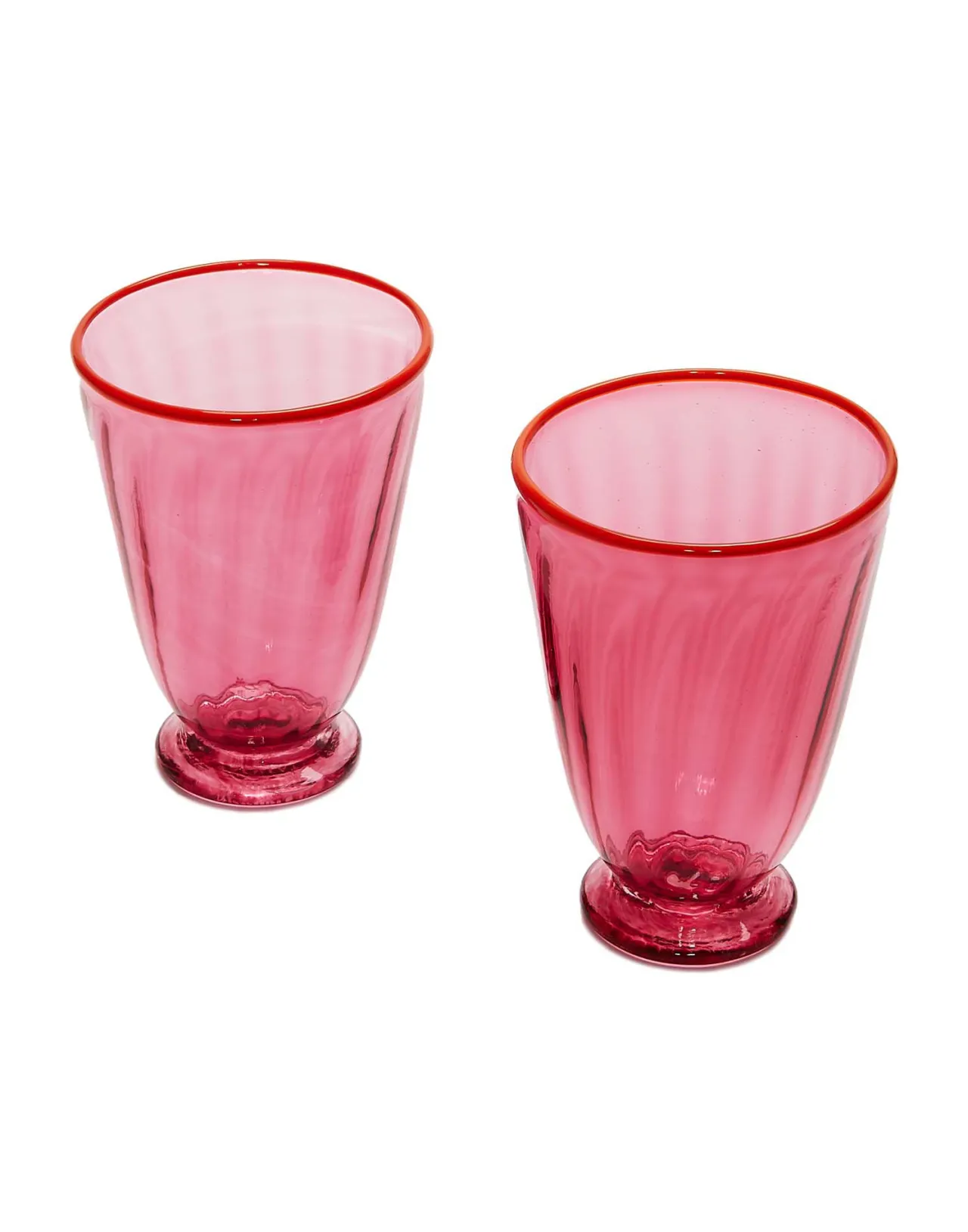 Best Sale La DoubleJ Rainbow Glass Set of 2Fuxia in Glass