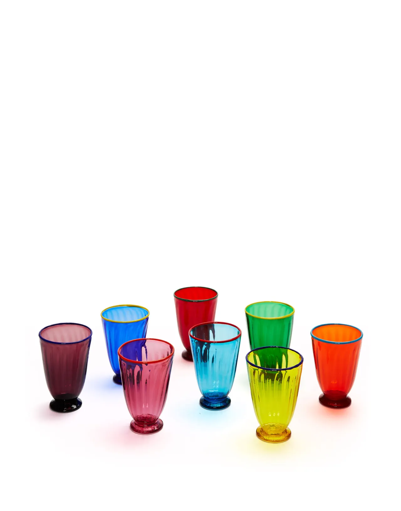 Sale La DoubleJ Rainbow Glass Set of 8Rainbow in Glass