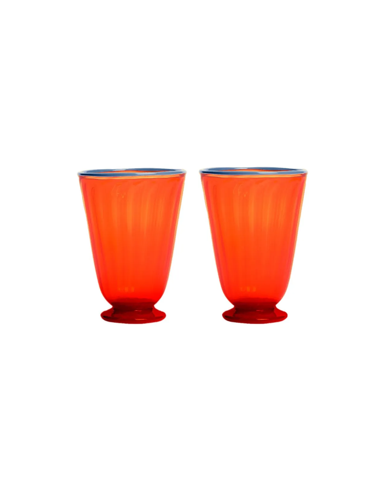 Sale La DoubleJ Rainbow Glasses Set Of 2Orange in Murano Glass