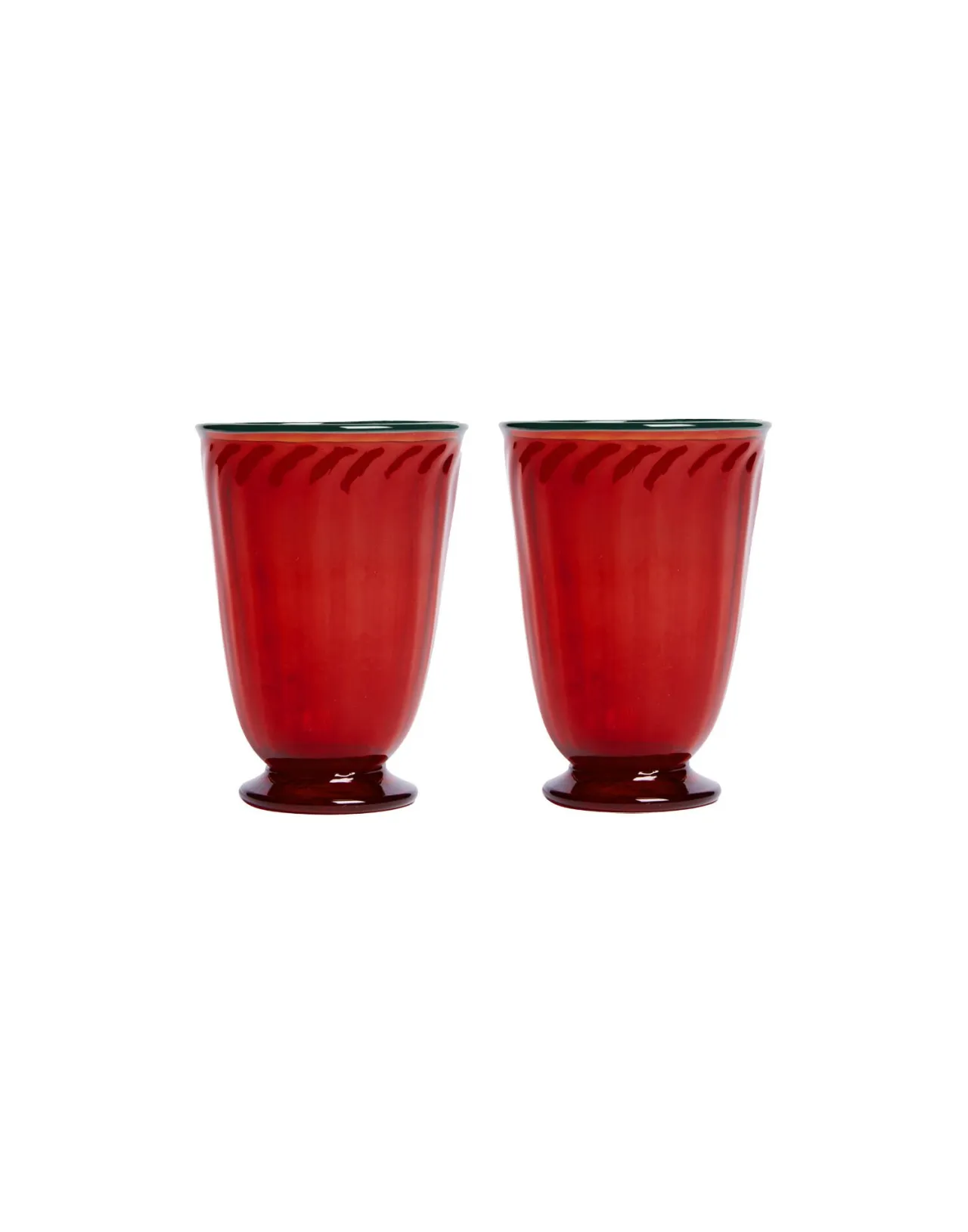 Clearance La DoubleJ Rainbow Glasses Set Of 2Red in Murano Glass