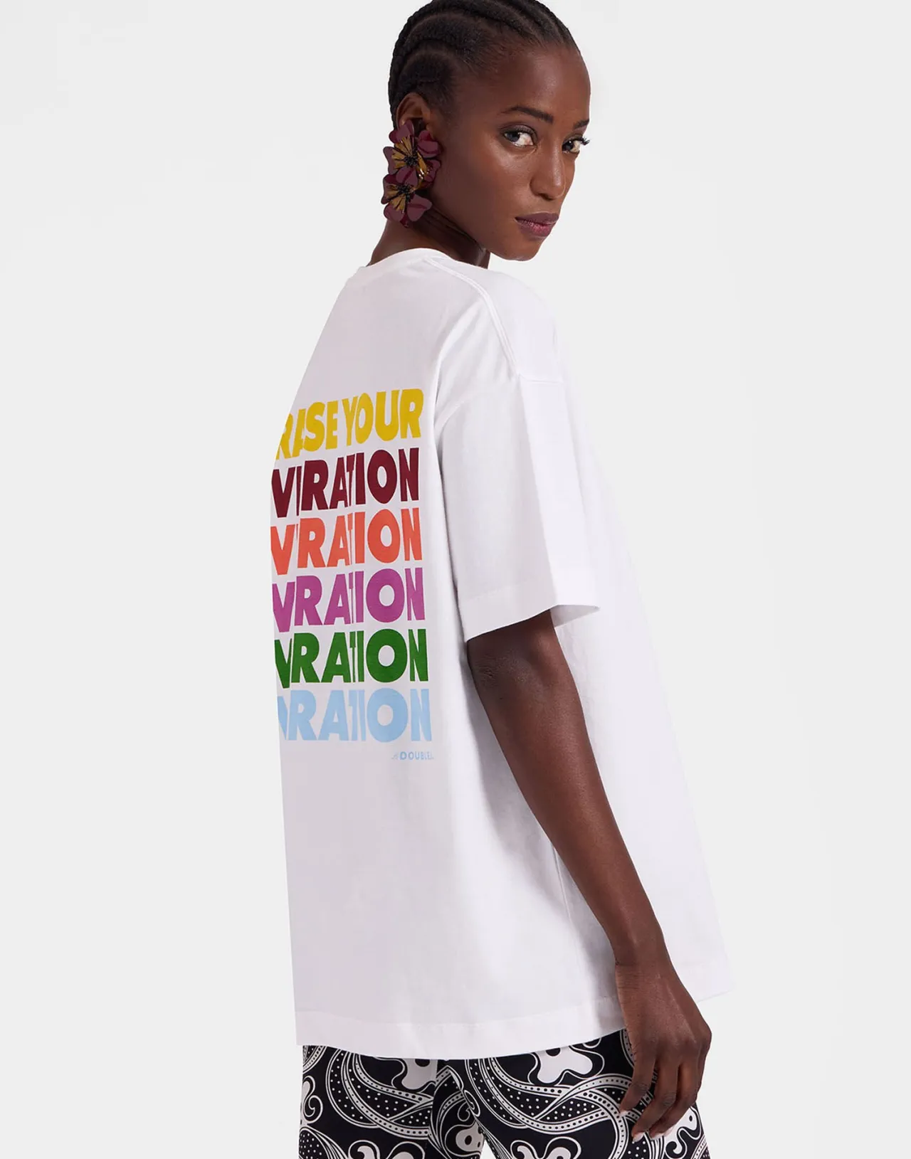 Discount La DoubleJ Raise Your Vibration T-ShirtSolid Print in Jersey