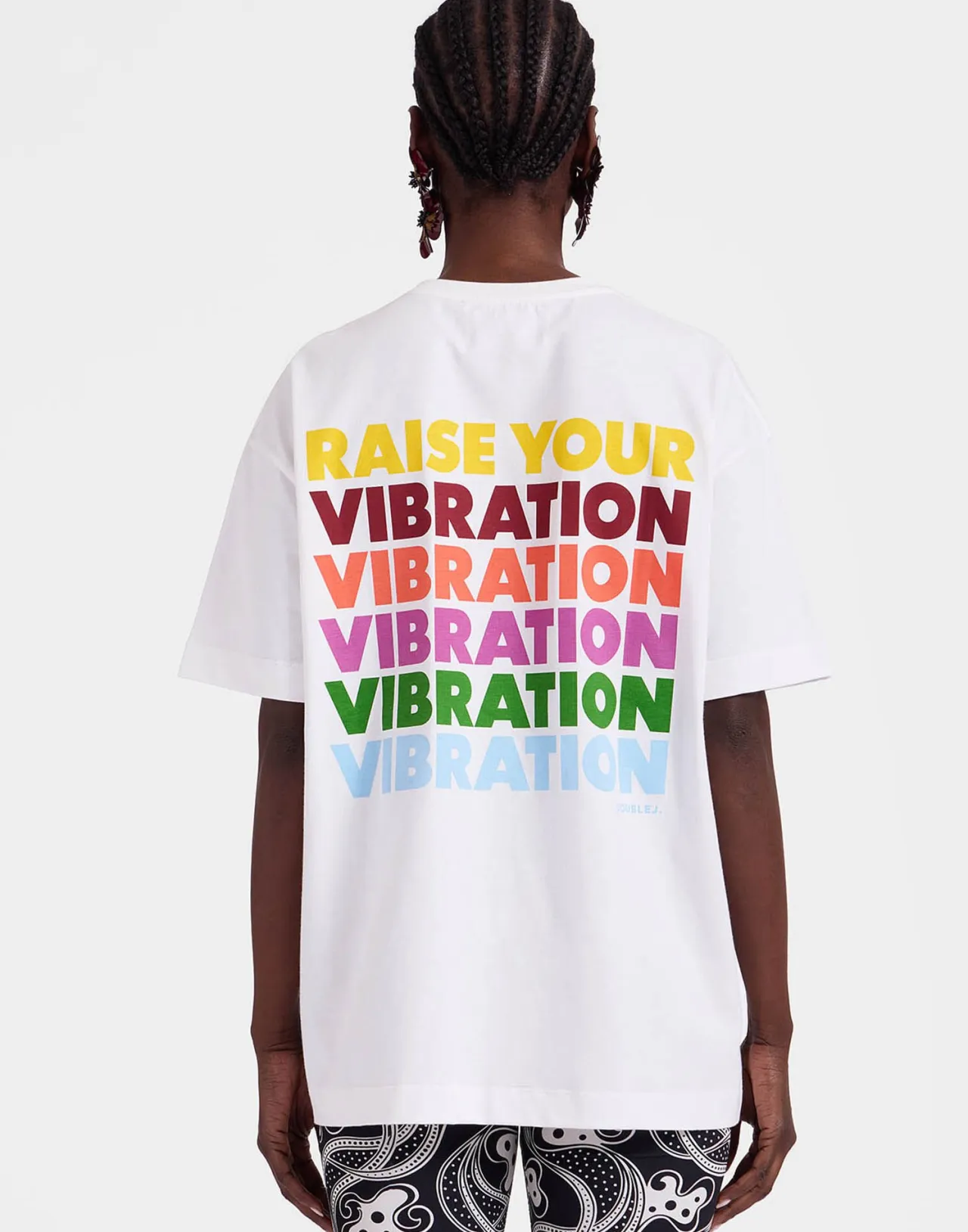 Discount La DoubleJ Raise Your Vibration T-ShirtSolid Print in Jersey