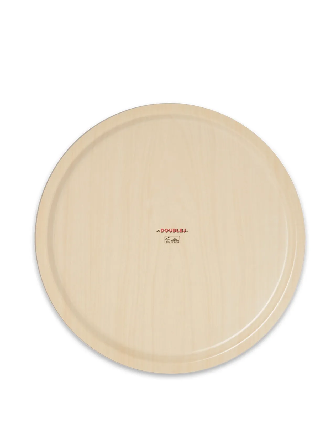 Hot La DoubleJ Round Printed TrayBotanical in Wood