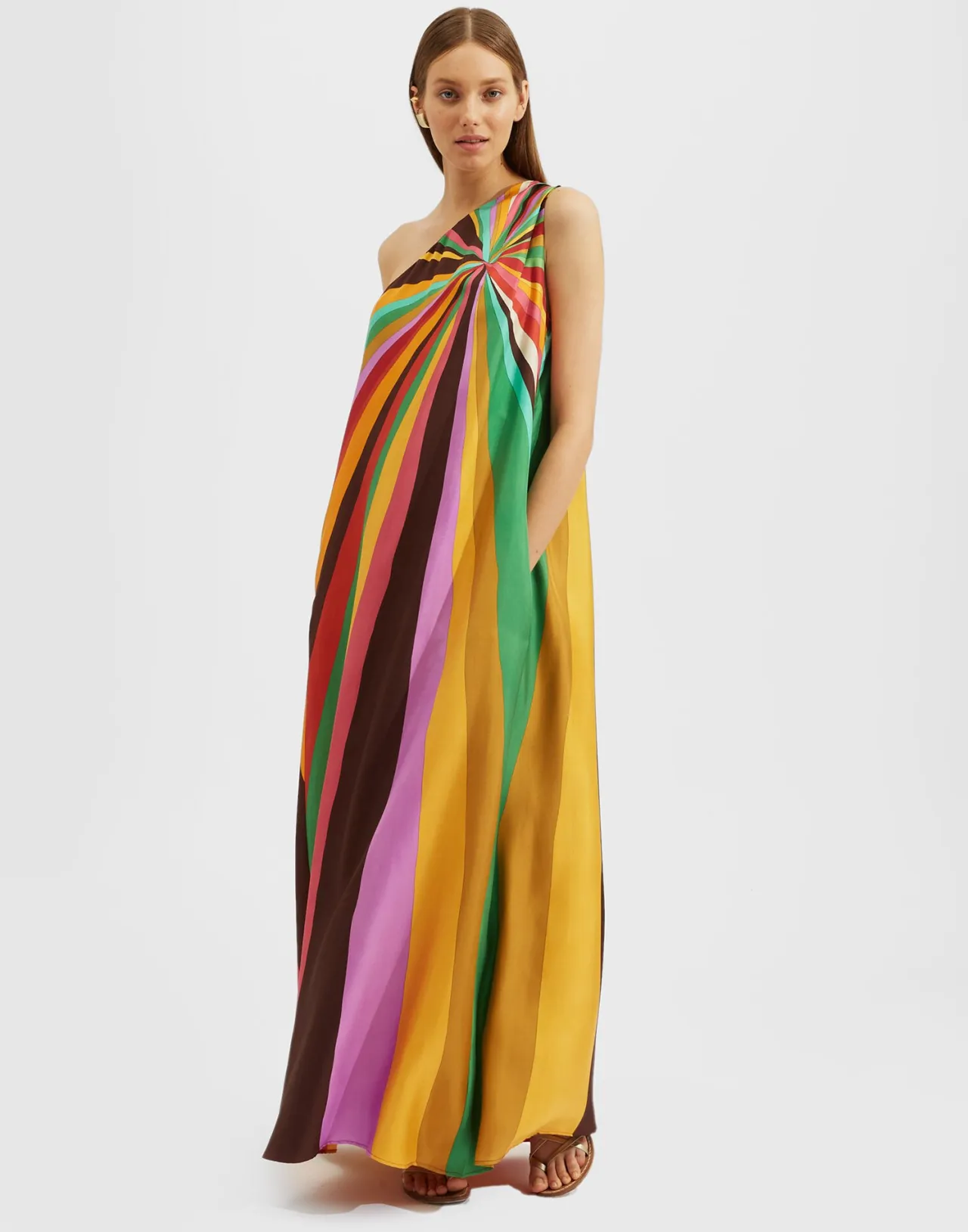 Hot La DoubleJ Roy DressRainbow in Twill Silk