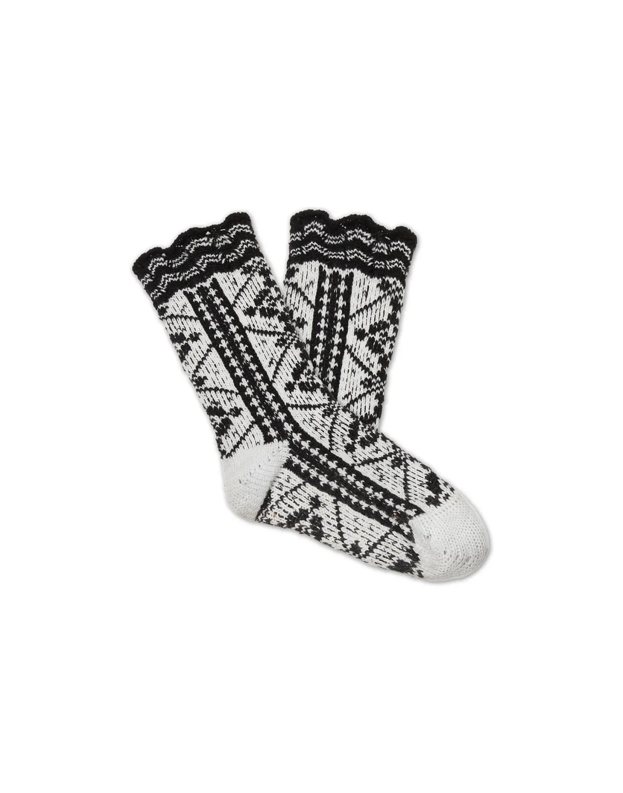 Fashion La DoubleJ Short Mountain SocksCircle Nero in Wool