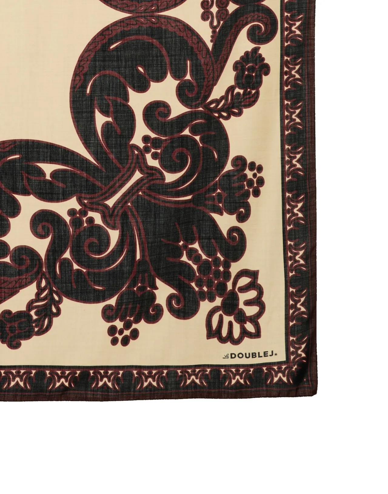 Best La DoubleJ Silk FoulardCorsini Placée Cream in Silk Wool