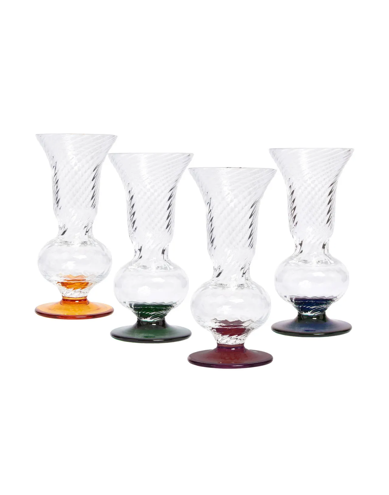 Clearance La DoubleJ Sippers Set Of 4Rainbow Mix in Murano Glass