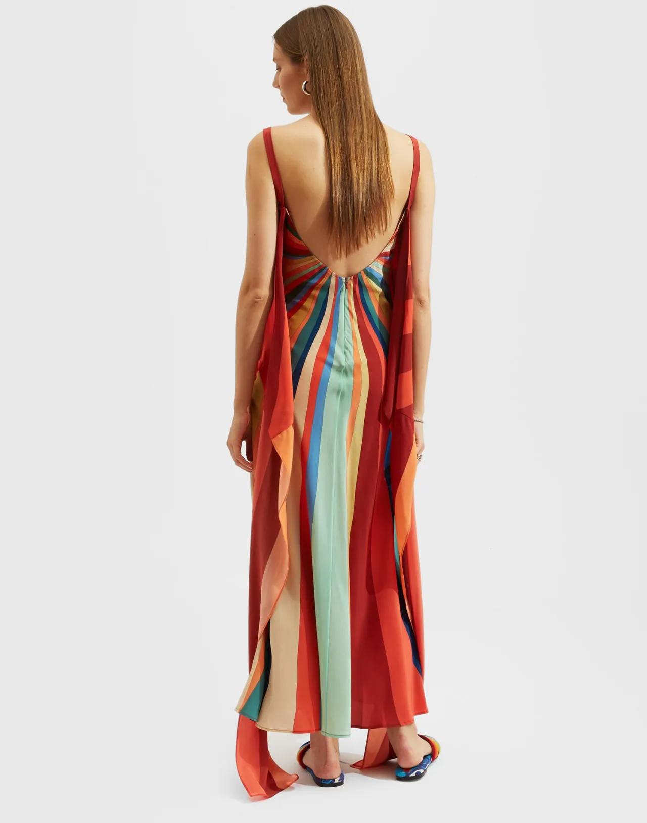 Best La DoubleJ Slip-Around DressRainbow in Crepe De Chine