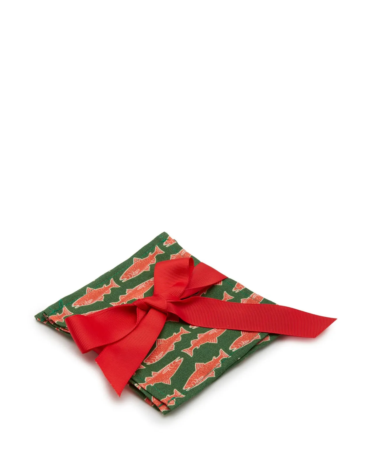 Cheap La DoubleJ Small Napkins Set Of 4Como Fish Green Small in Linen