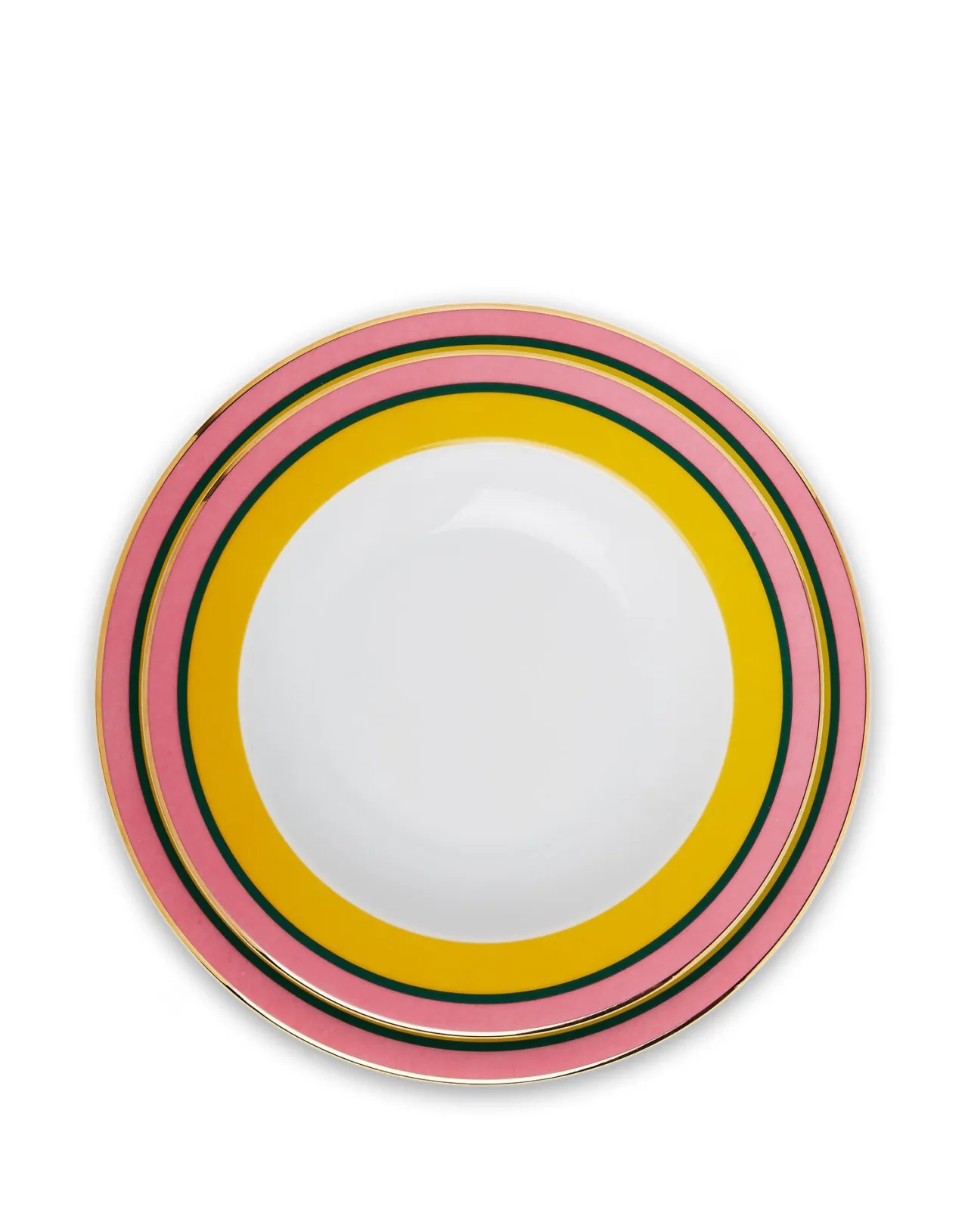 Best La DoubleJ Soup & Dinner Plate Set of 4Rainbow Mix in Porcelain