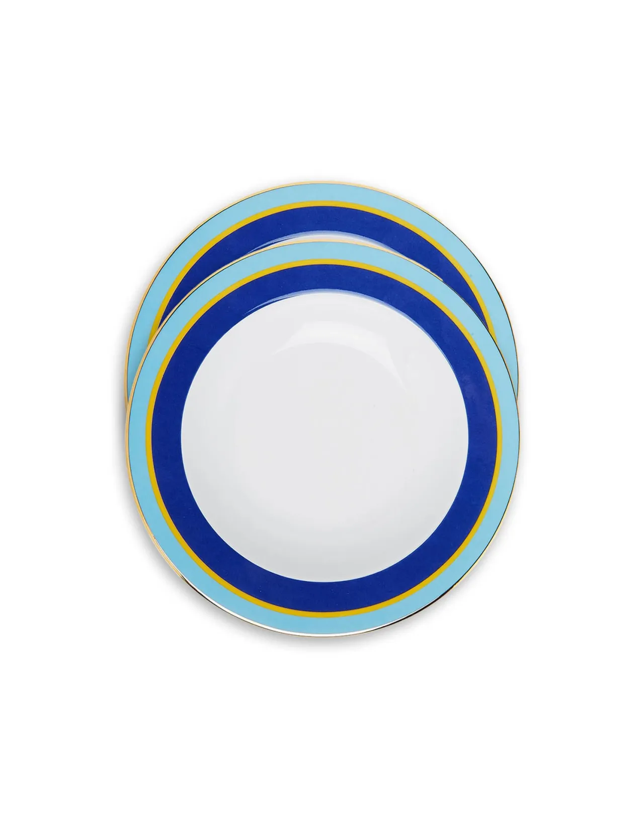 Outlet La DoubleJ Soup Plates Set Of 2Rainbow Blue in Porcelain