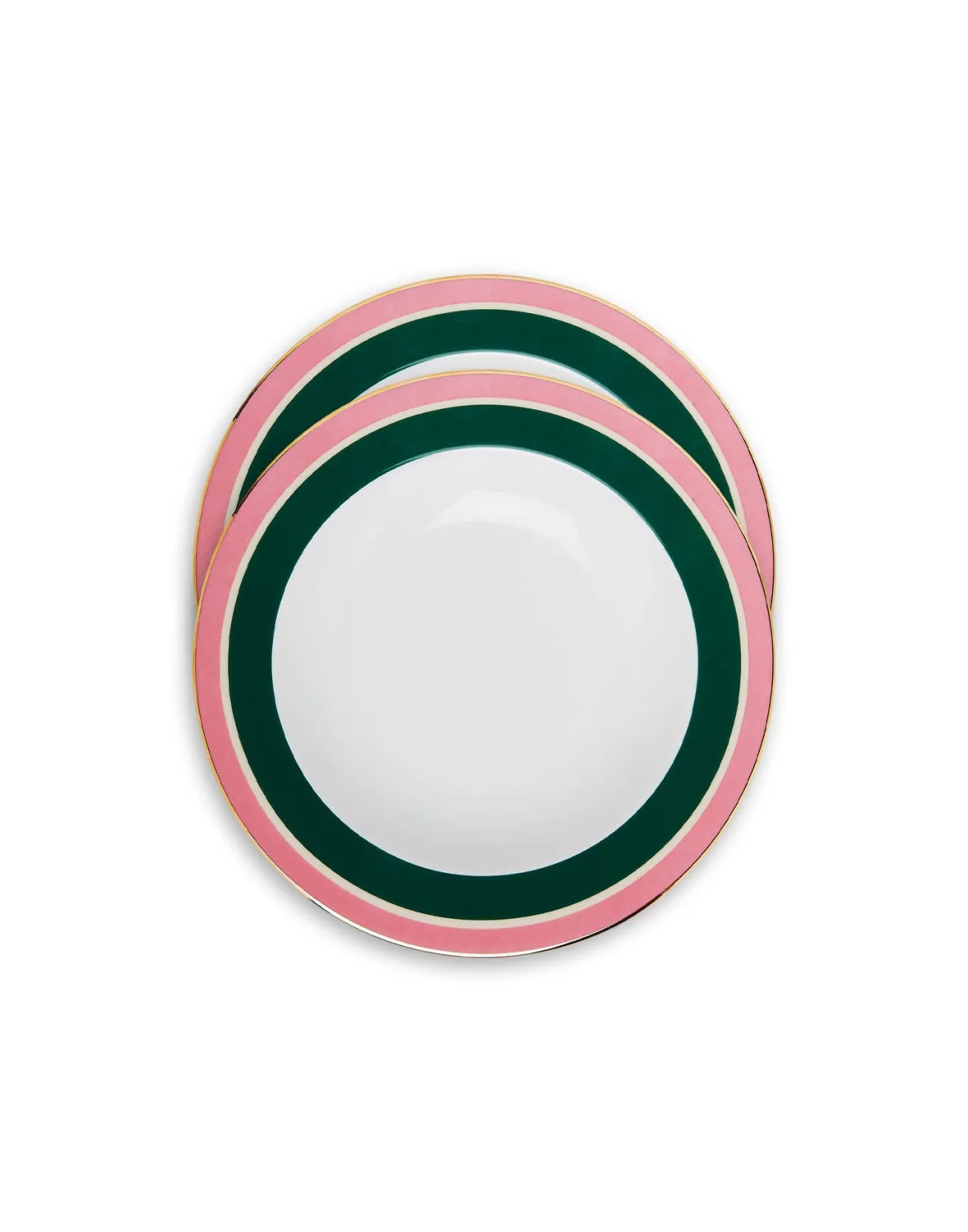 Cheap La DoubleJ Soup Plates Set Of 2Rainbow Forest Green in Porcelain