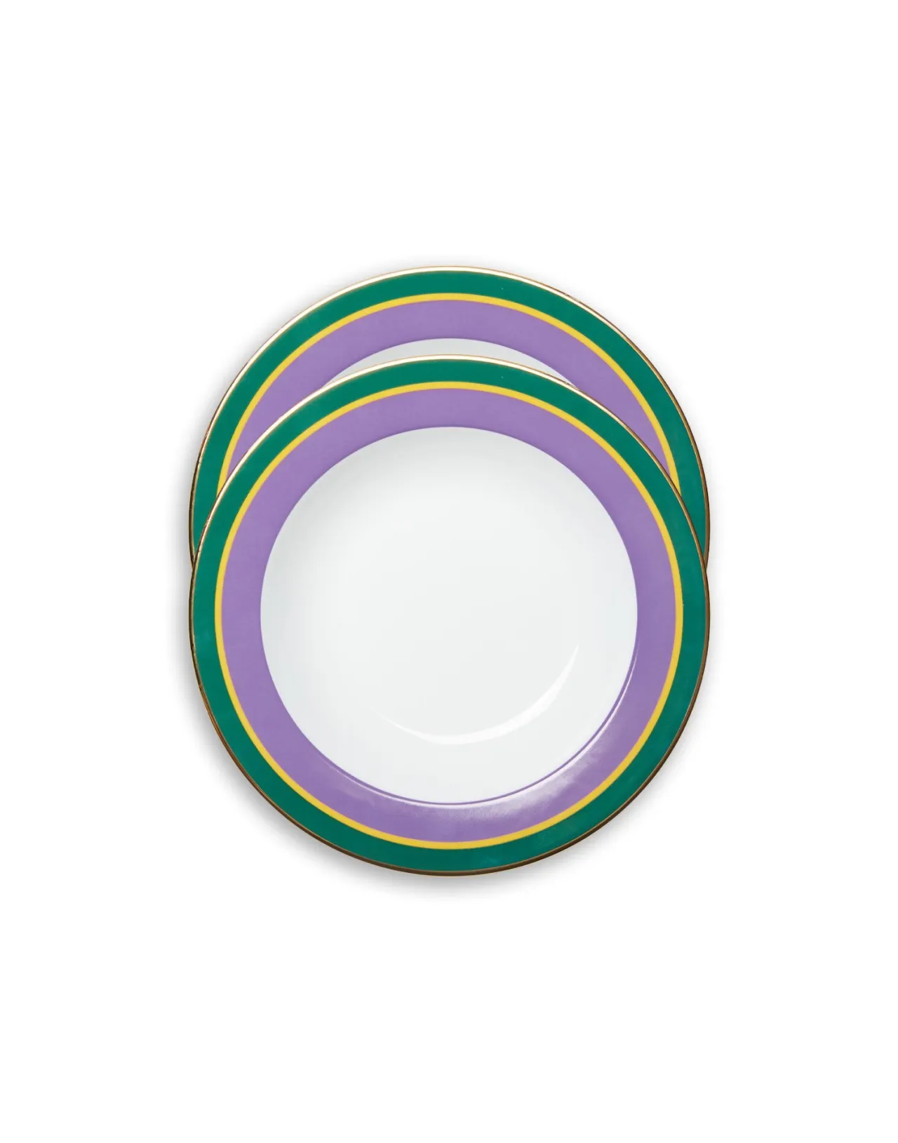 Sale La DoubleJ Soup Plates Set Of 2Rainbow Violet in Porcelain