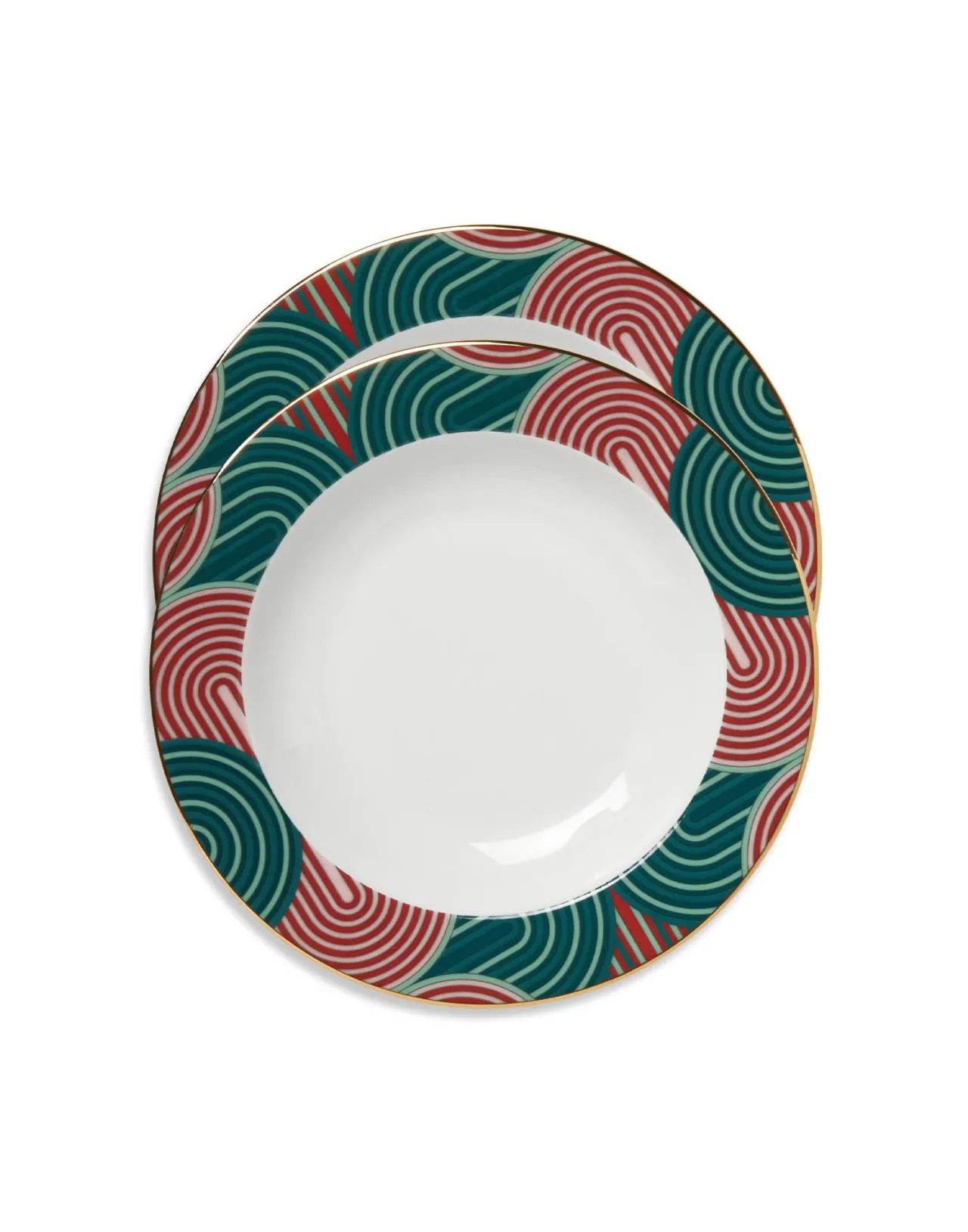 Outlet La DoubleJ Soup Plates Set Of 2Slinky Green in Porcelain